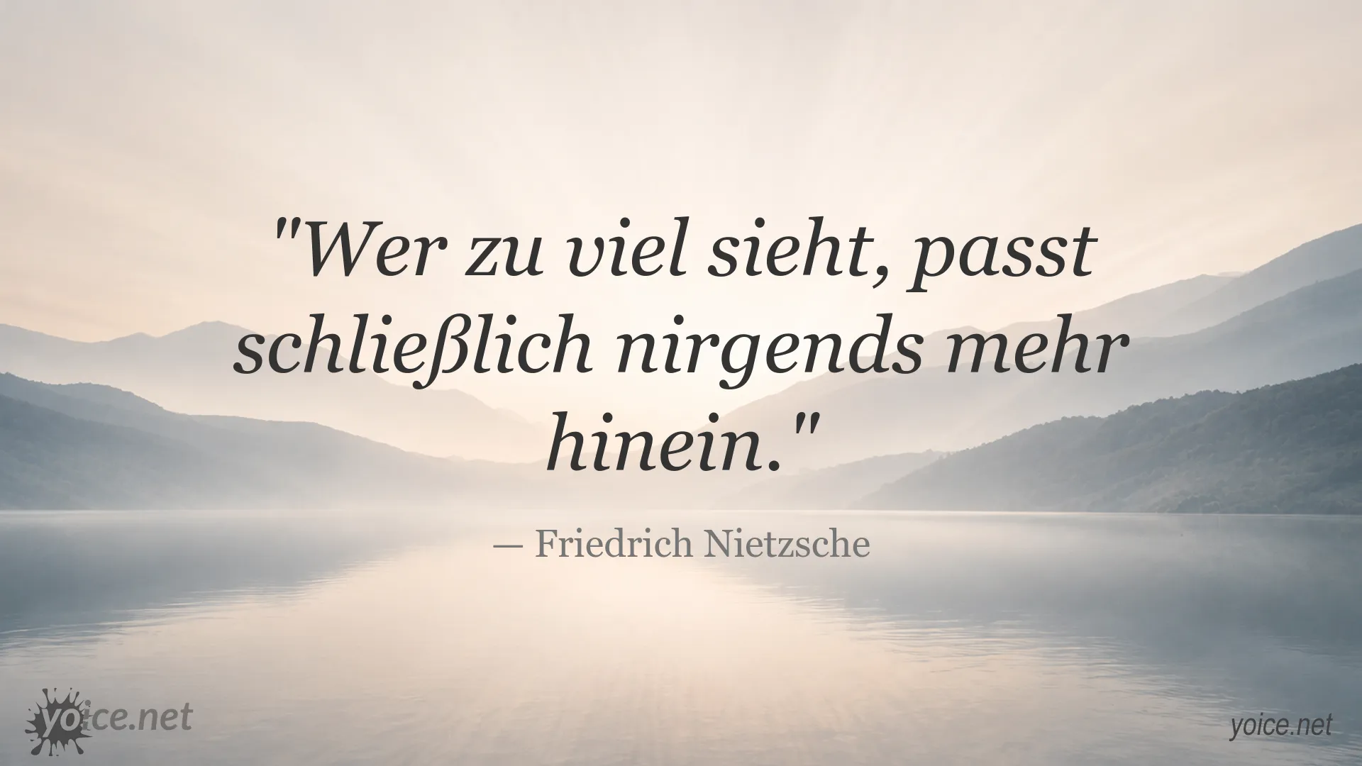 Inspirierendes Zitatbild von Friedrich Nietzsche über Wahrnehmung und Anderssein