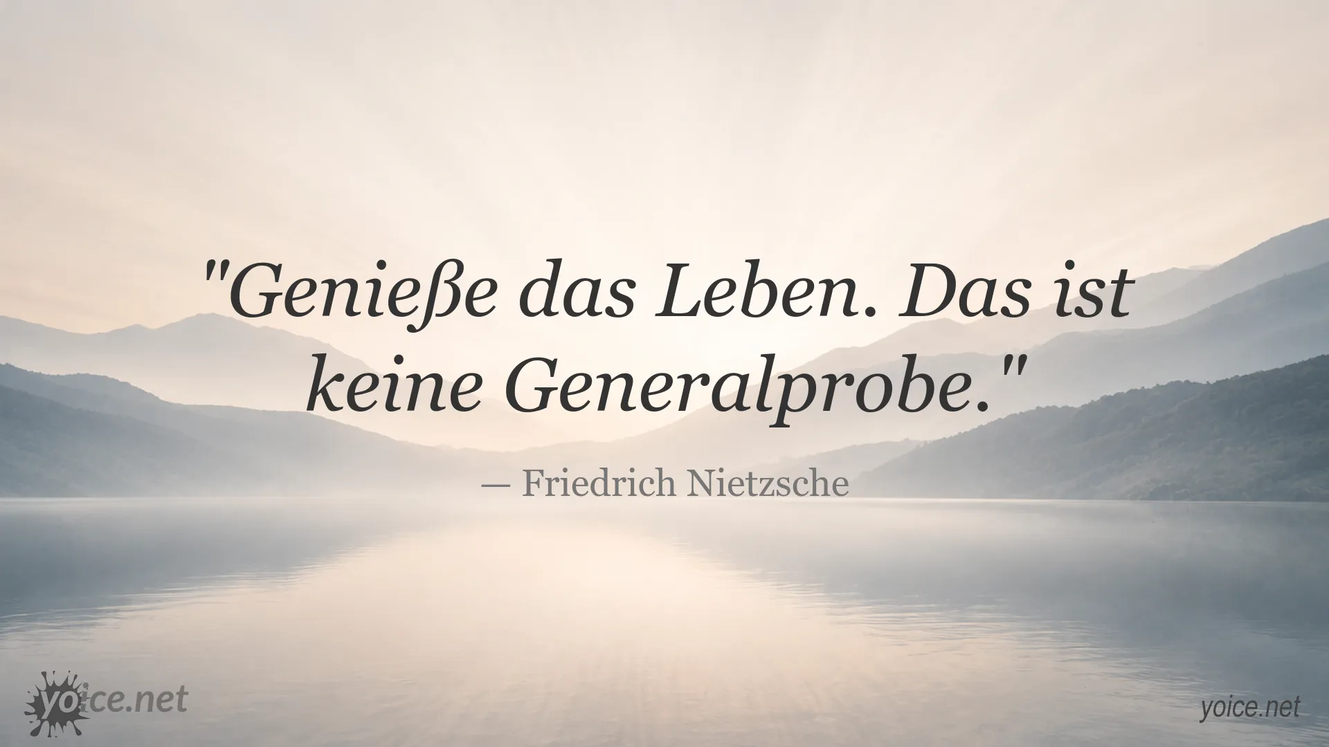 Inspirierendes Zitatbild von Friedrich Nietzsche über das Leben