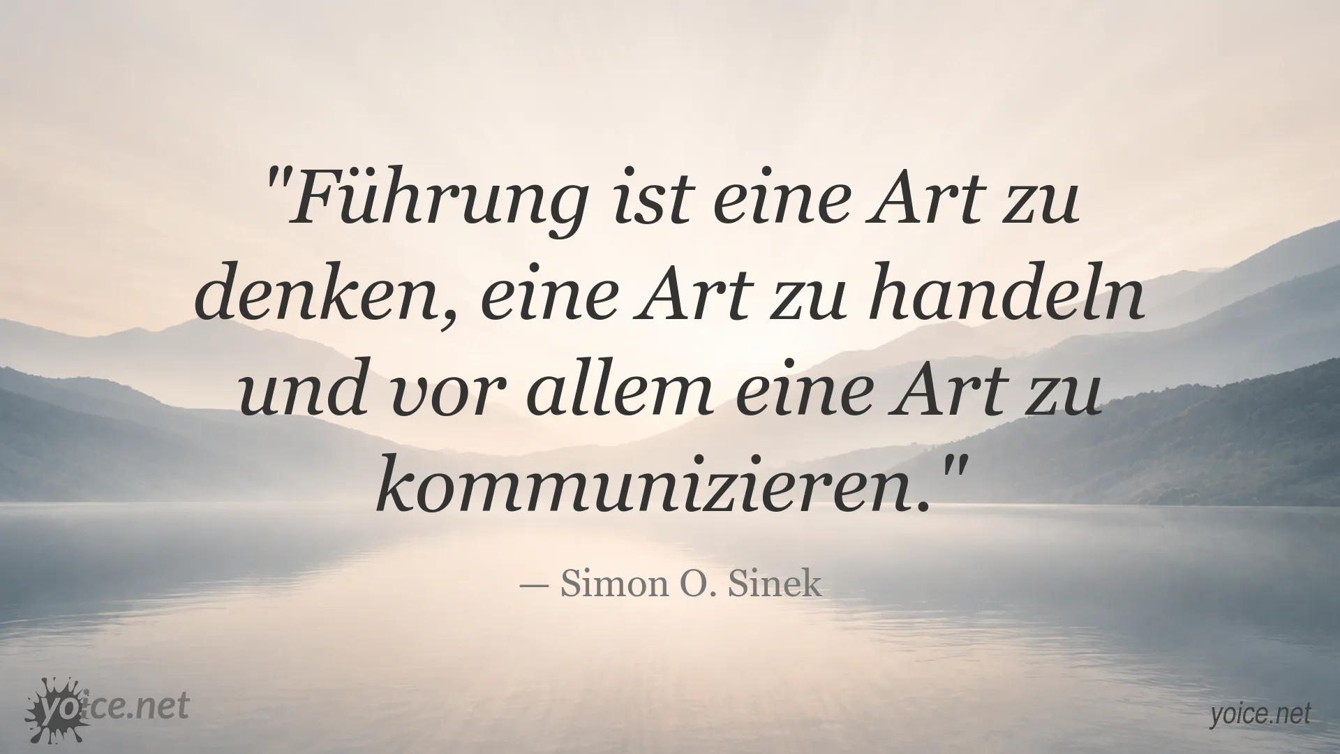 Zitatbild über Führung, Denken, Handeln und Kommunikation von Simon O. Sinek