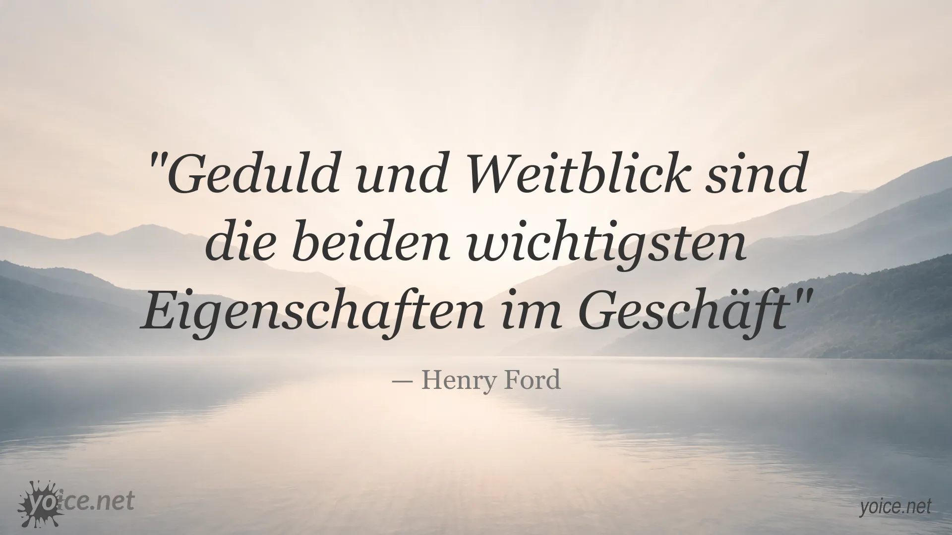 Zitatbild von Henry Ford über Geduld und Weitblick im Geschäft