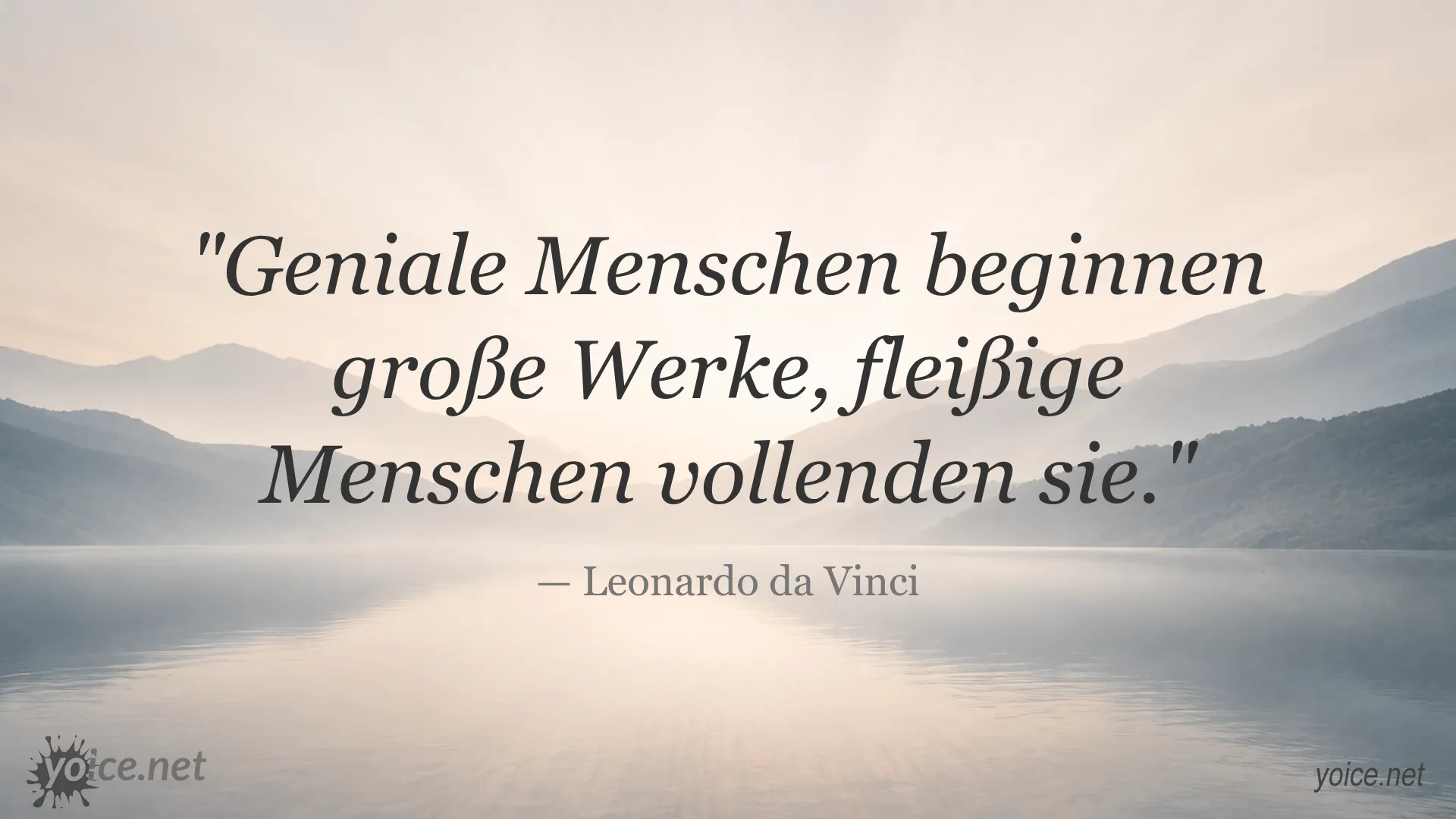 Zitat von Leonardo da Vinci über Genialität und Fleiß für große Werke