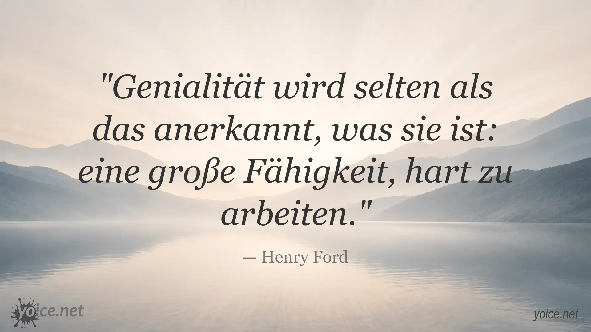 Inspirierendes Zitat von Henry Ford über Genialität, große Fähigkeiten und harte Arbeit