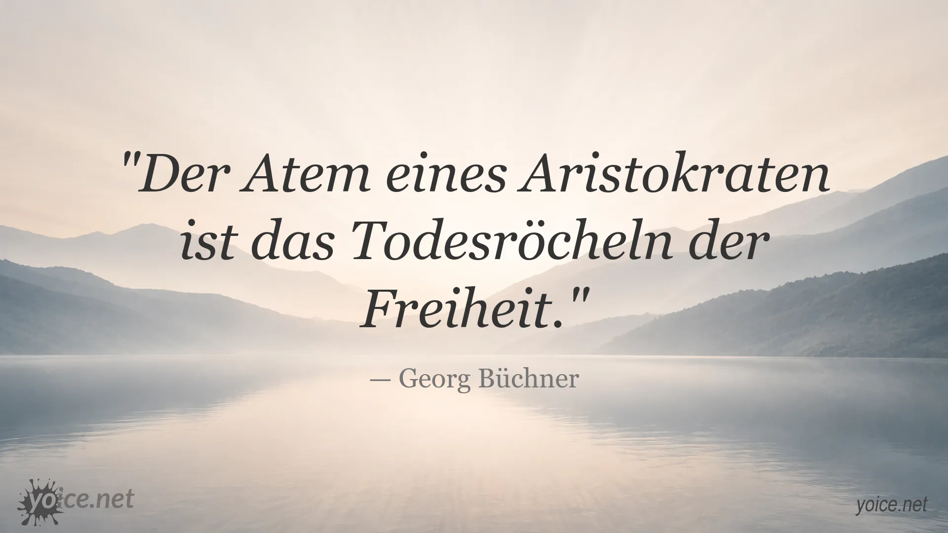 Zitat von Georg Büchner über Aristokratie und Freiheit