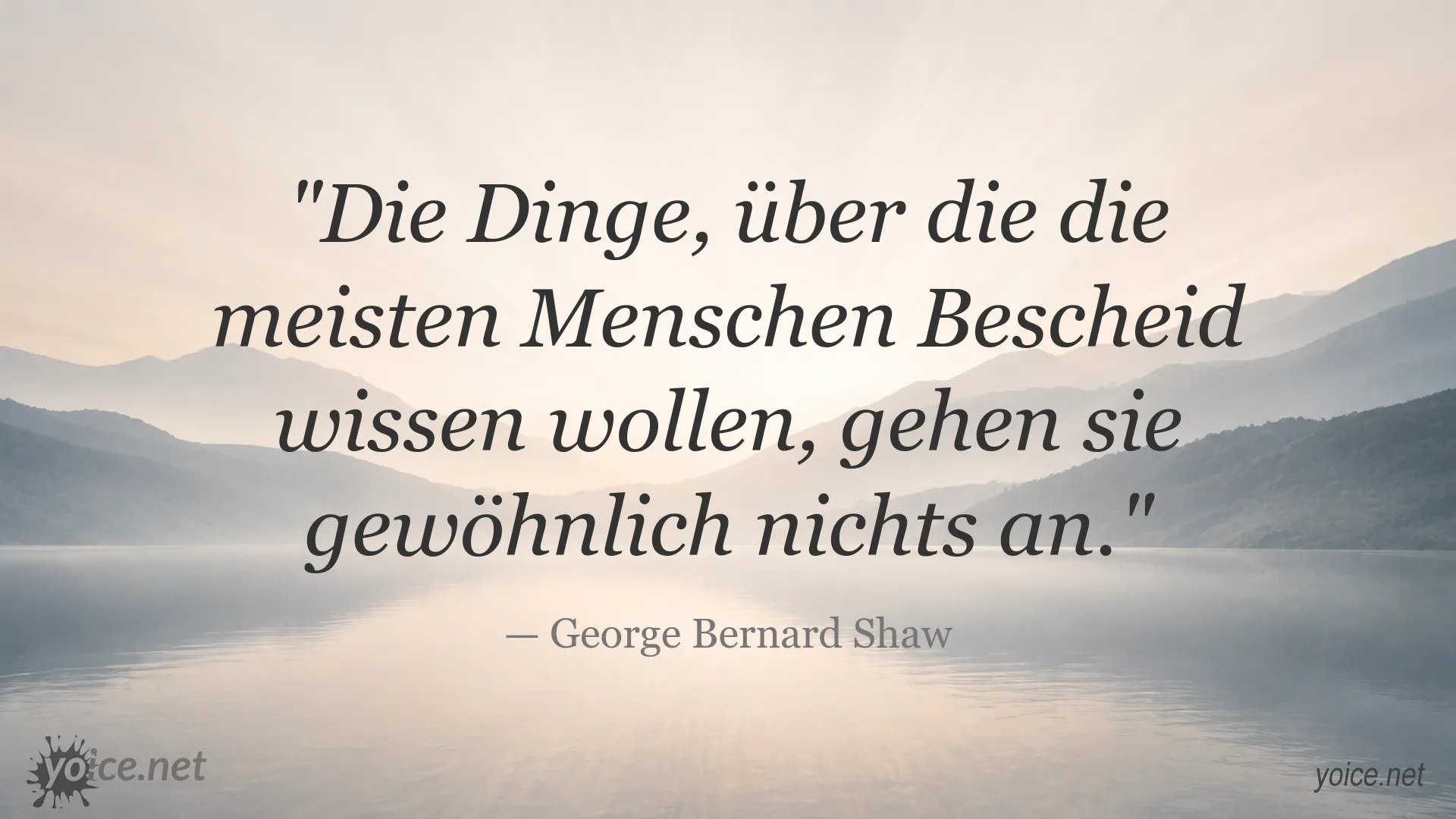 Zitatgrafik von George Bernard Shaw über Privatsphäre und Neugier