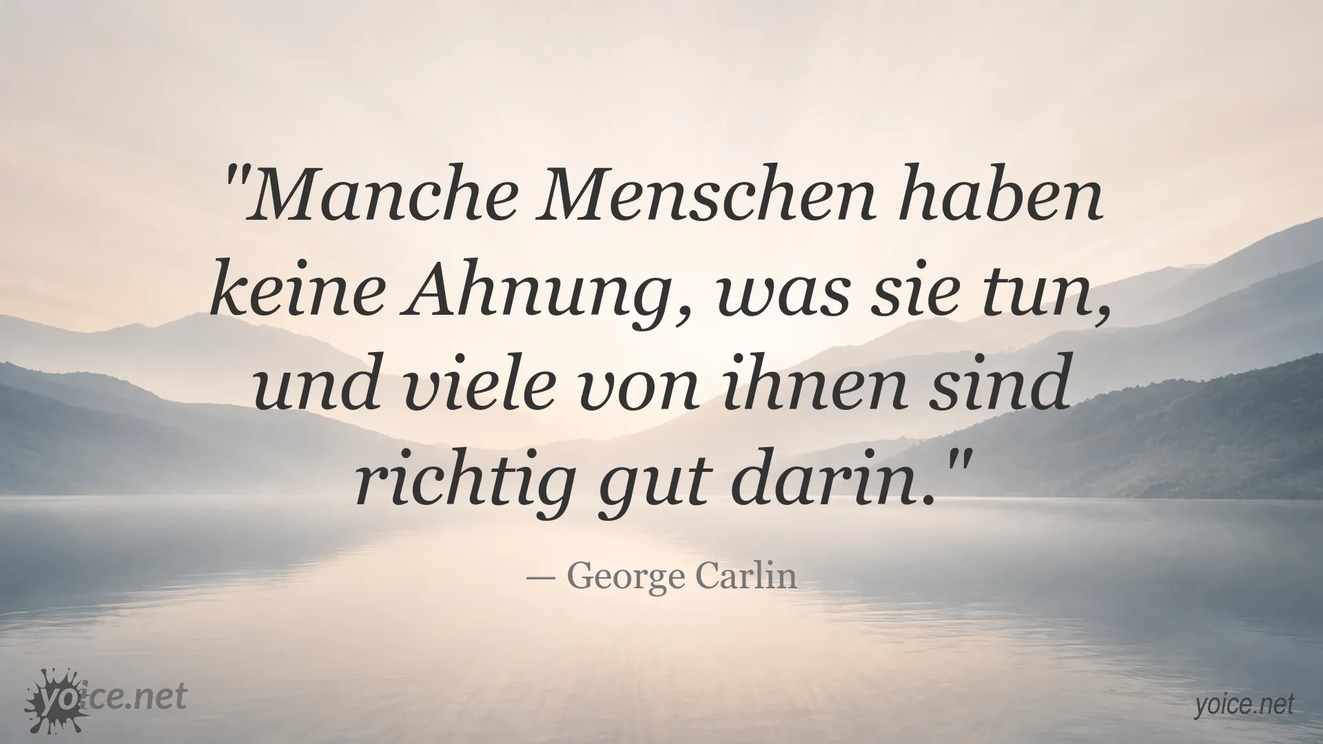 Zitat von George Carlin über Menschen, die nicht wissen, was sie tun, darin aber erfolgreich sind