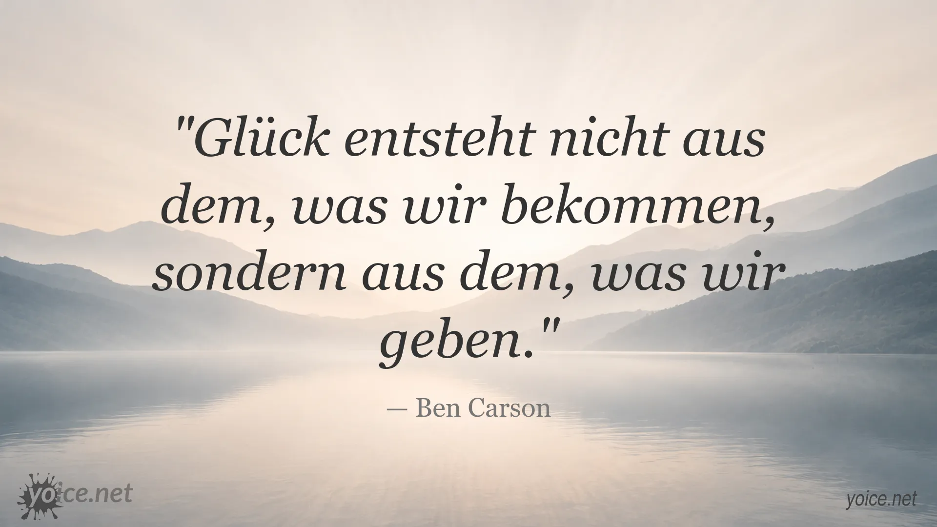 Inspirierendes Zitat von Ben Carson über Glück und die Bedeutung des Gebens