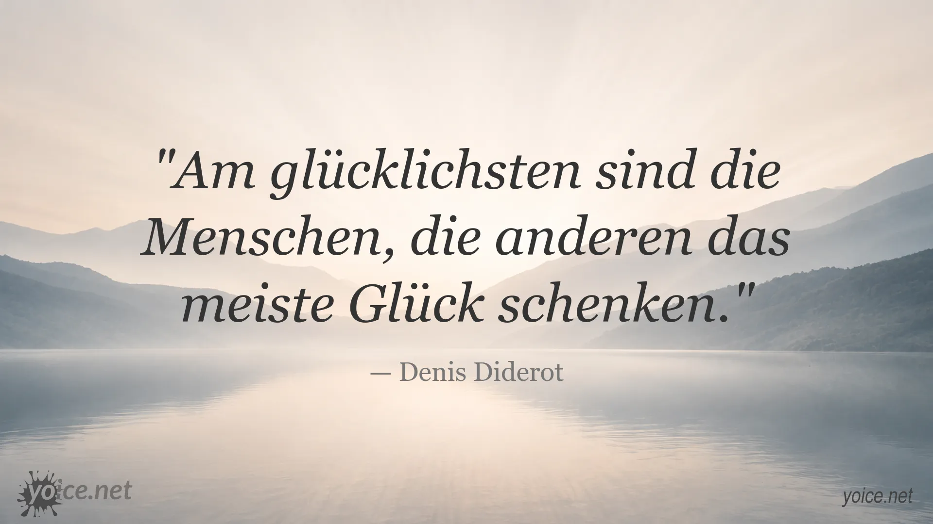 Inspirierendes Glück-Zitat von Denis Diderot