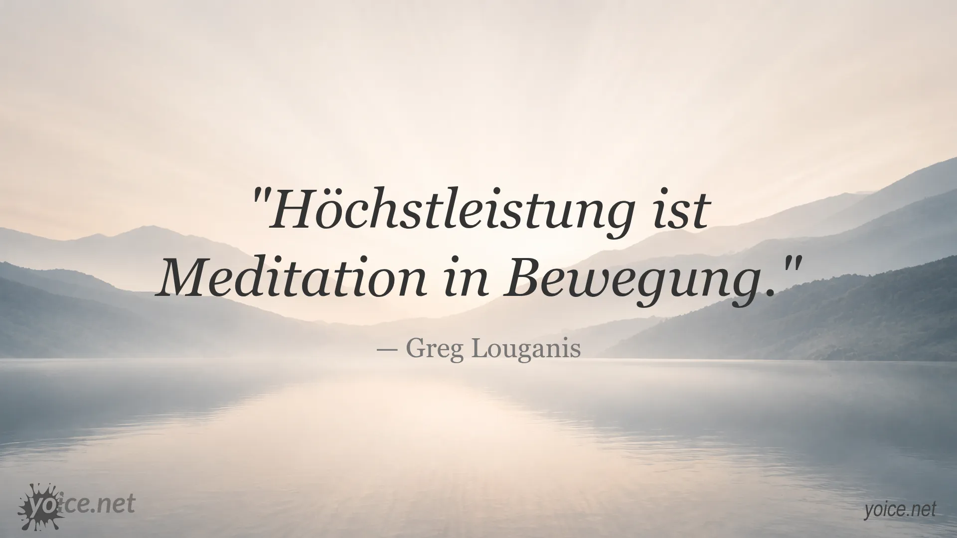 Zitat von Greg Louganis über Höchstleistung als Meditation in Bewegung