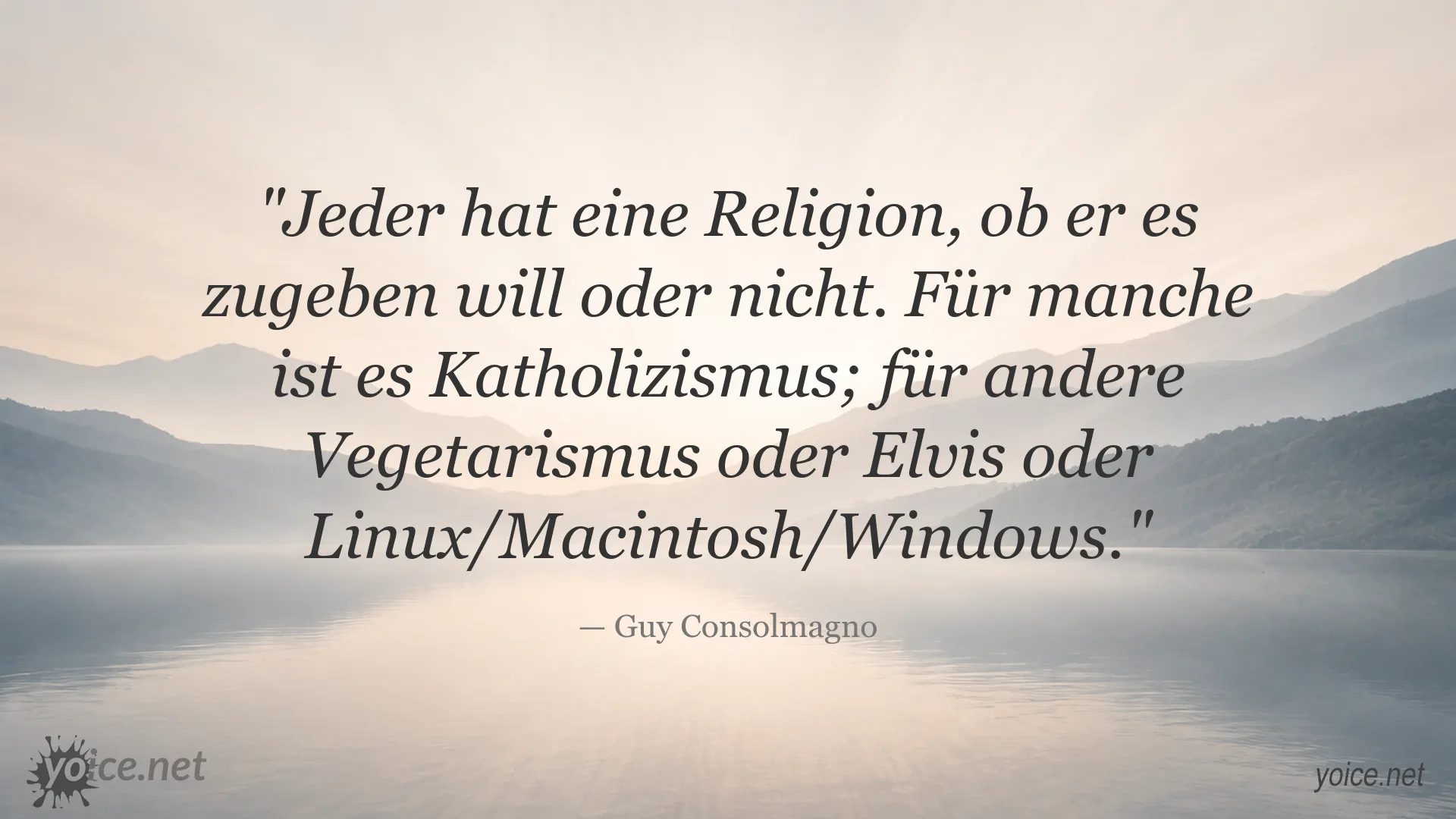 Zitatgrafik von Guy Consolmagno über Religion und persönliche Überzeugungen