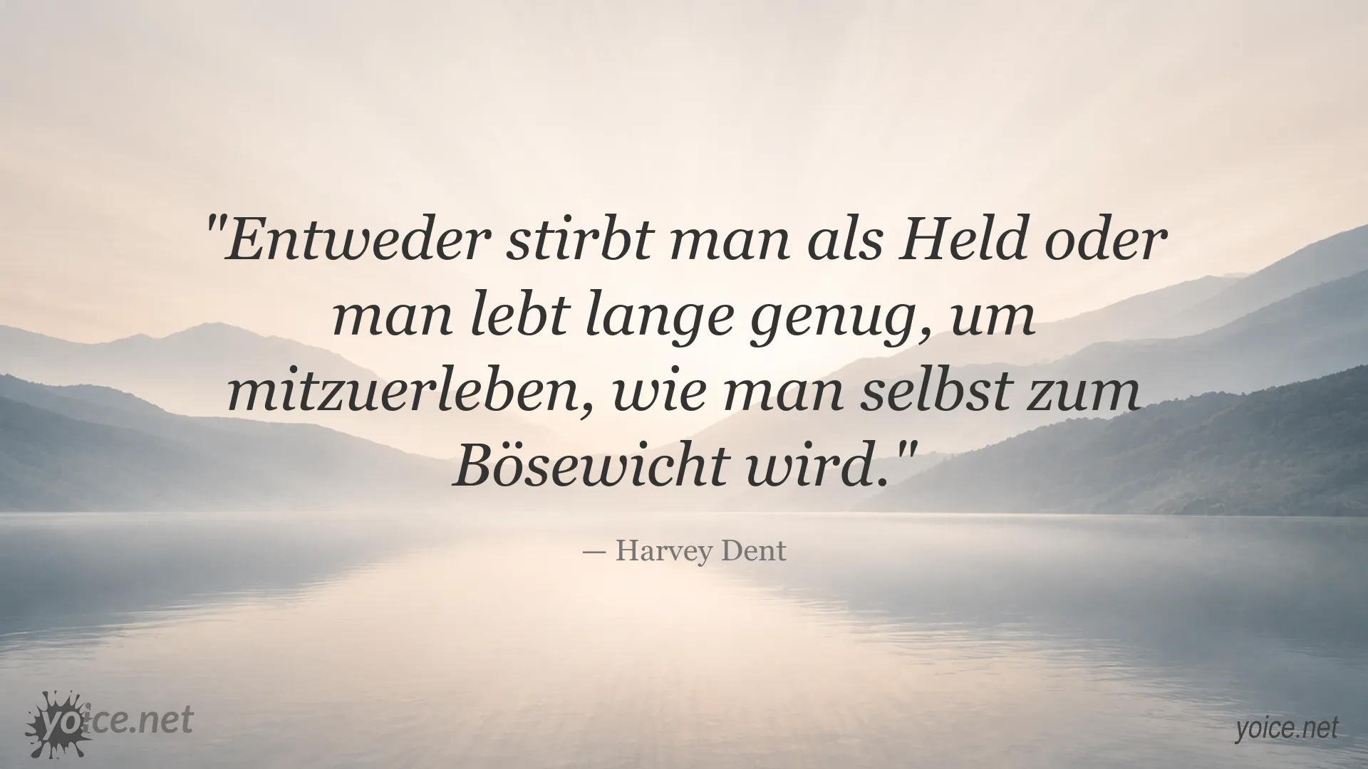 Zitatbild mit einem bekannten Zitat von Harvey Dent