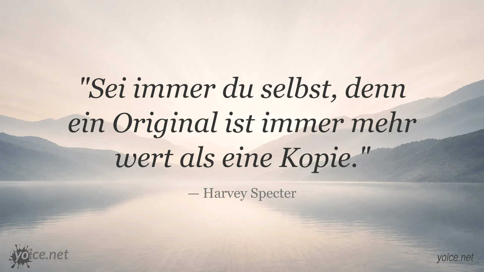 Zitat von Harvey Specter über Authentizität und Originalität