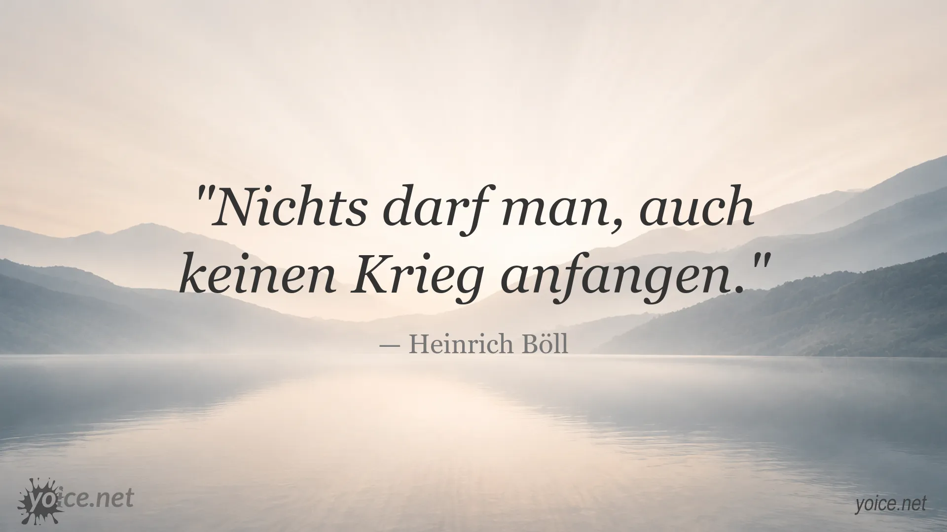 Zitatbild mit einem Zitat von Heinrich Böll