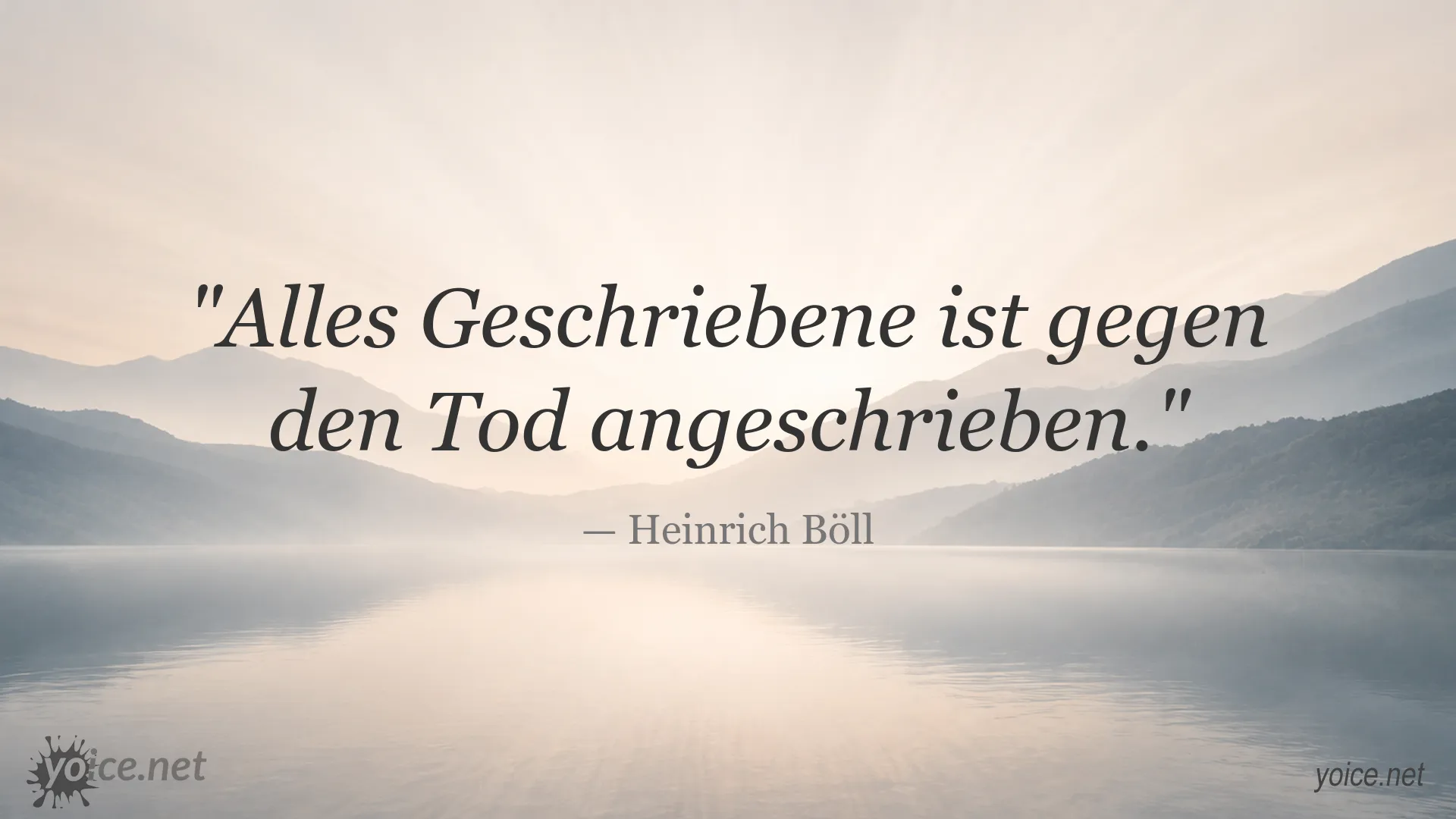 Zitatbild mit einem Zitat von Heinrich Böll