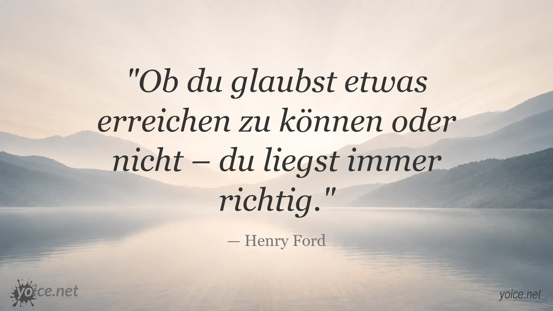 Henry Ford Zitat über den Glauben an den eigenen Erfolg