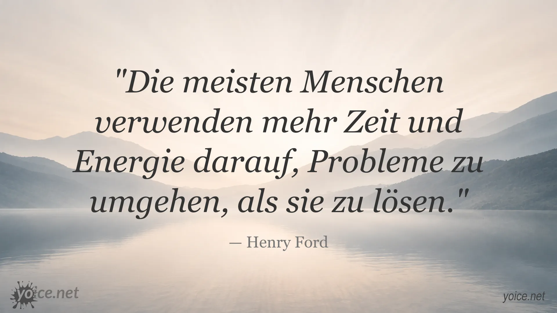Zitatbild von Henry Ford über das Lösen von Problemen statt deren Umgehung
