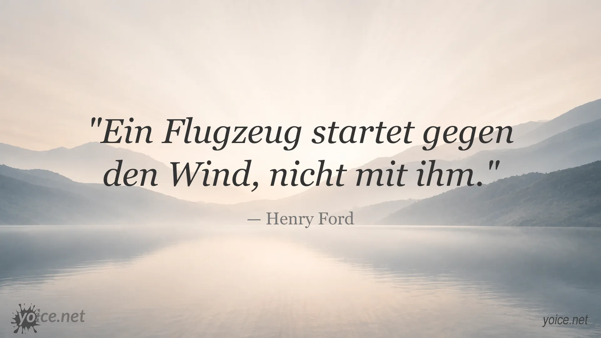 Inspirierendes Zitat von Henry Ford über Gegenwind und Erfolg