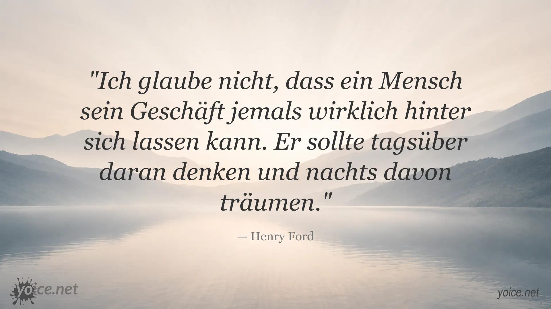 Inspirierendes Zitatbild von Henry Ford über Geschäft, Hingabe und unternehmerischen Erfolg
