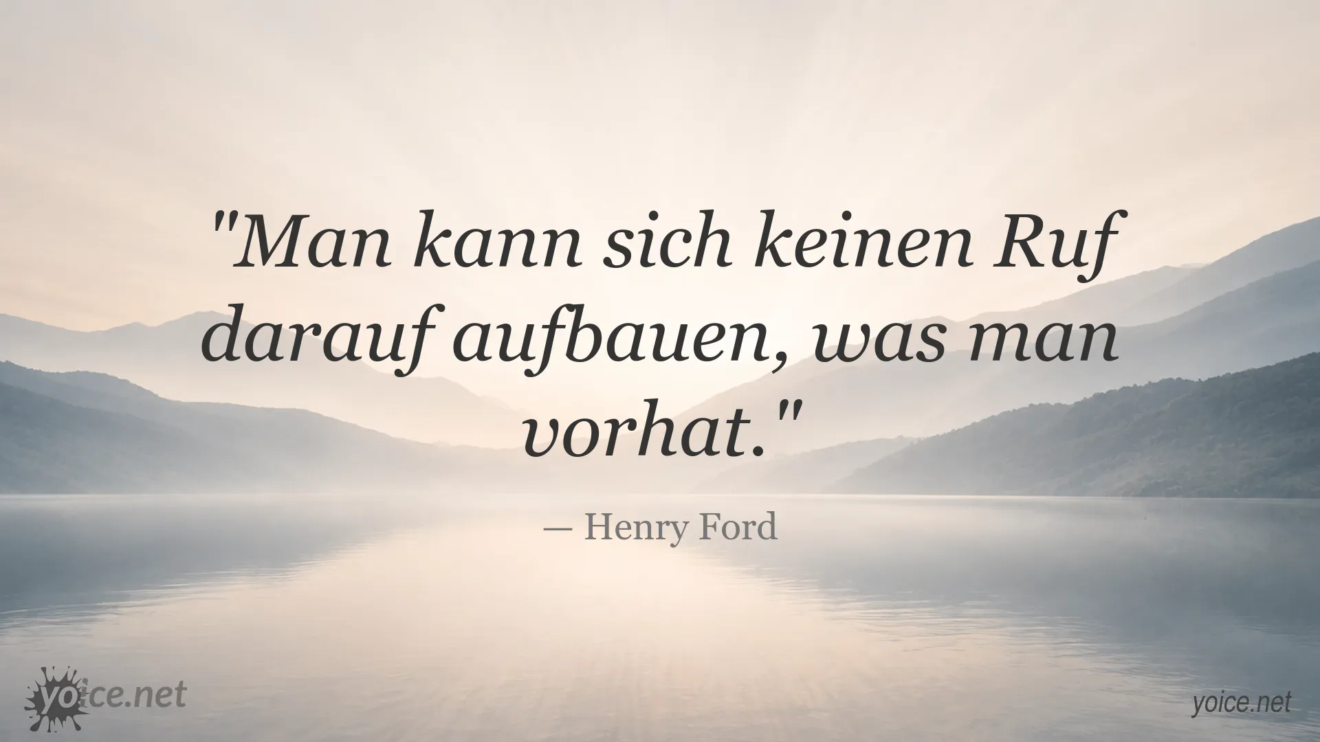 Inspirierendes Zitat von Henry Ford über Ruf und Vorhaben