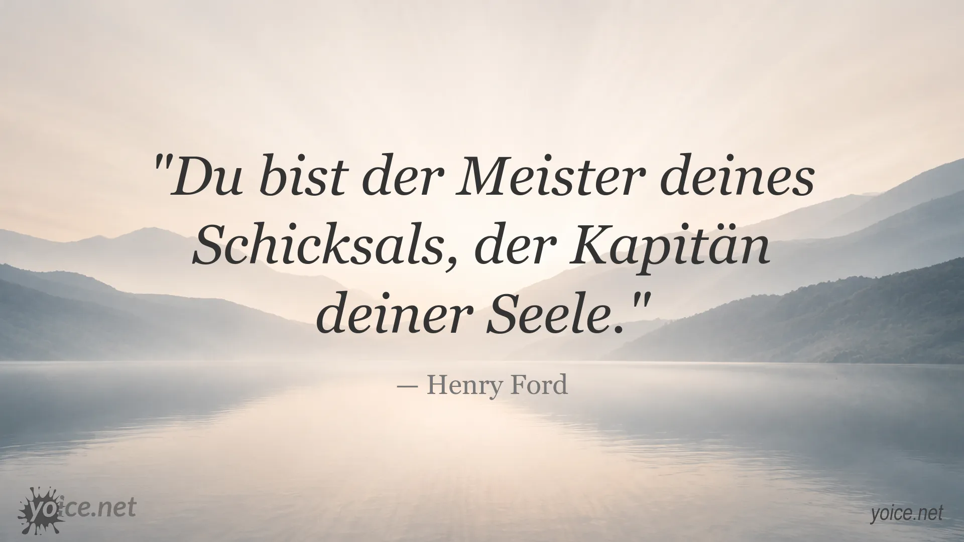 Inspirierendes Zitatbild von Henry Ford über Selbstbestimmung und die Kraft, das eigene Leben zu gestalten