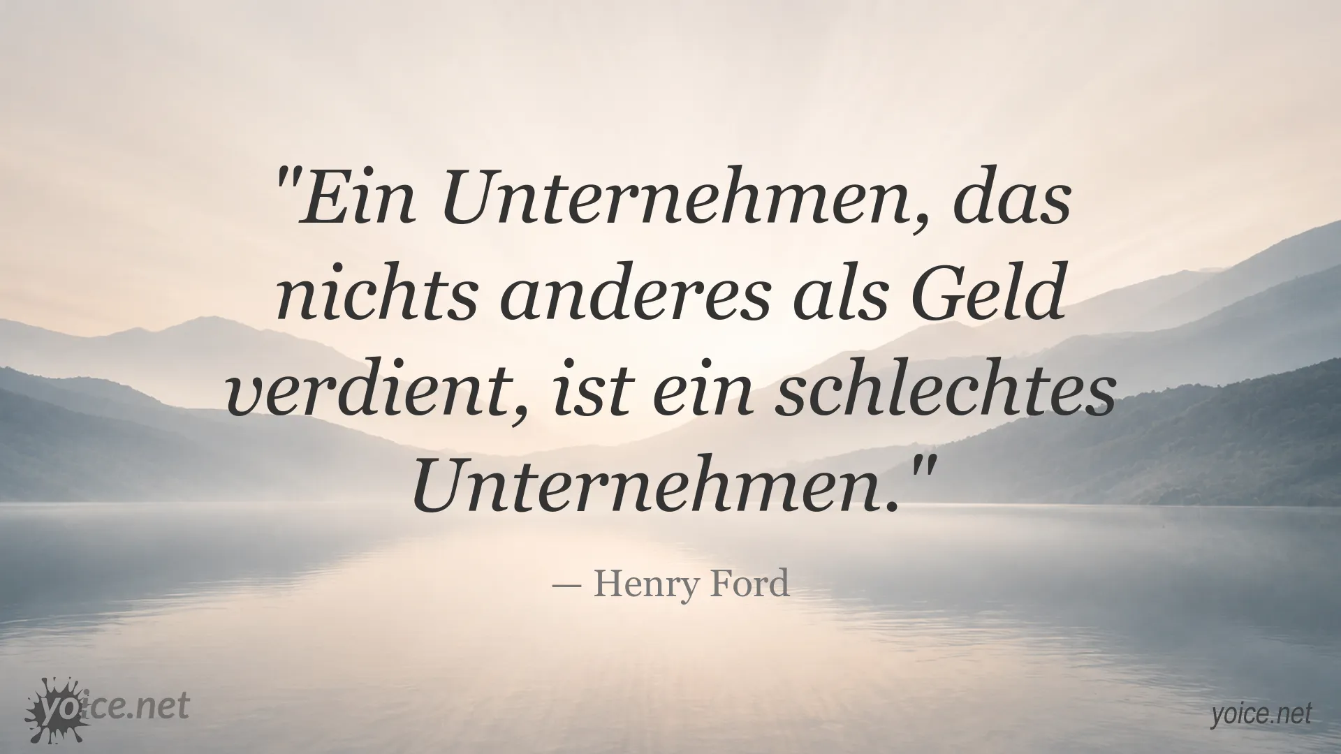 Zitatgrafik von Henry Ford über Unternehmen, die nicht nur Geld verdienen