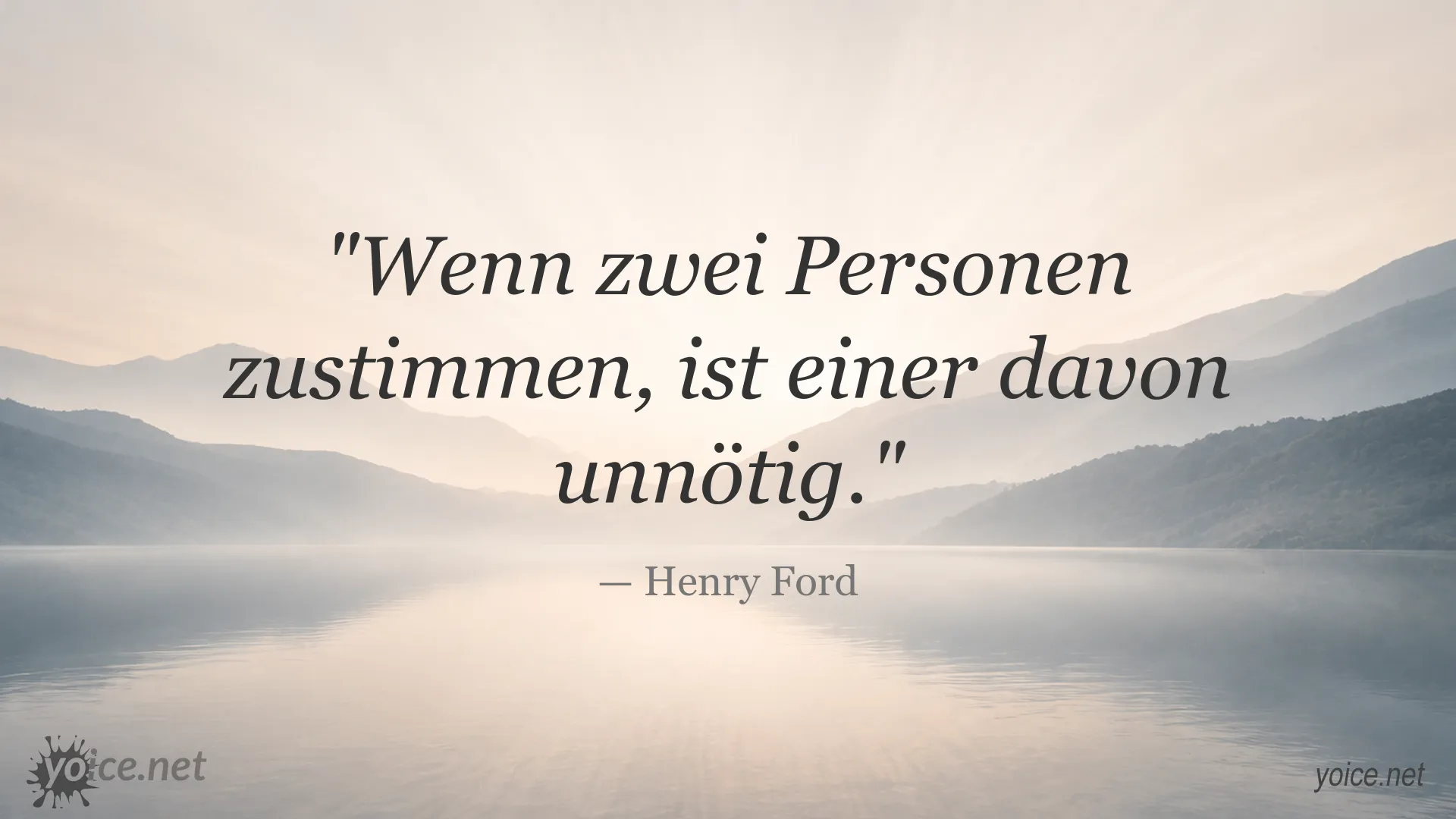 Zitatbild von Henry Ford über Zustimmung und Einigkeit