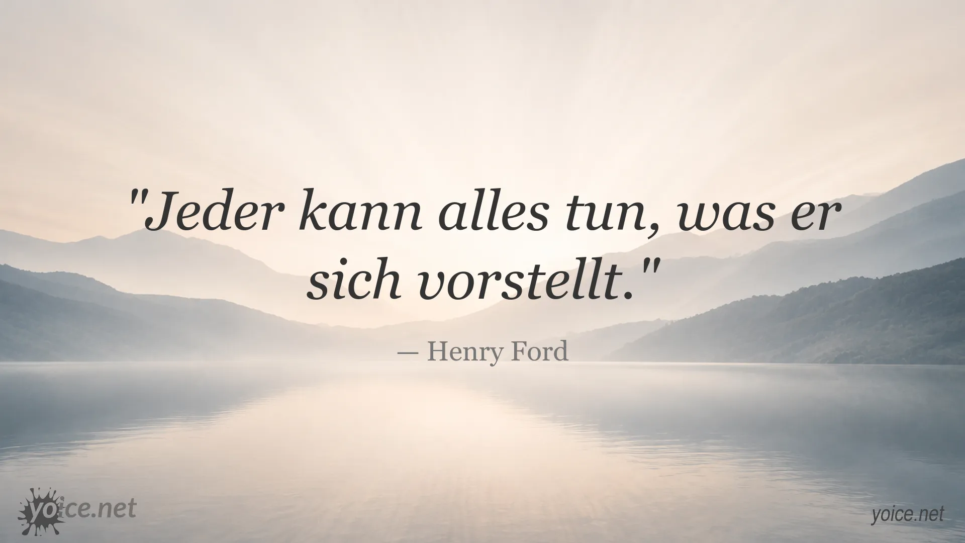 Zitatbild von Henry Ford zur persönlichen Verwirklichung und Motivation