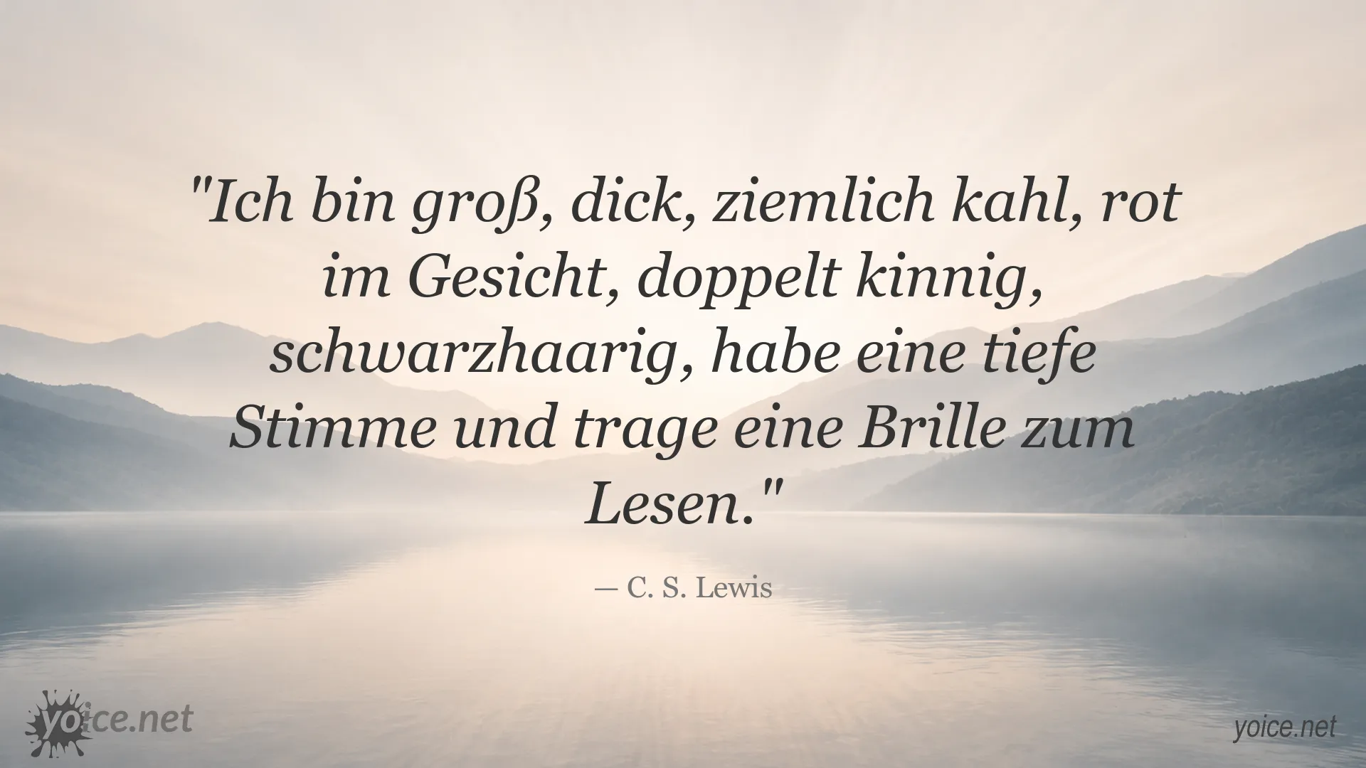 Humorvolles Selbstporträt-Zitat von C. S. Lewis
