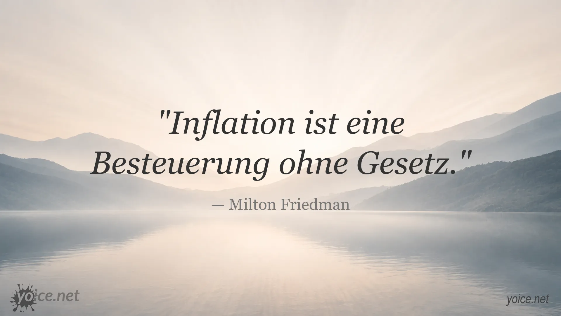 Zitatgrafik zum Thema Inflation von Milton Friedman