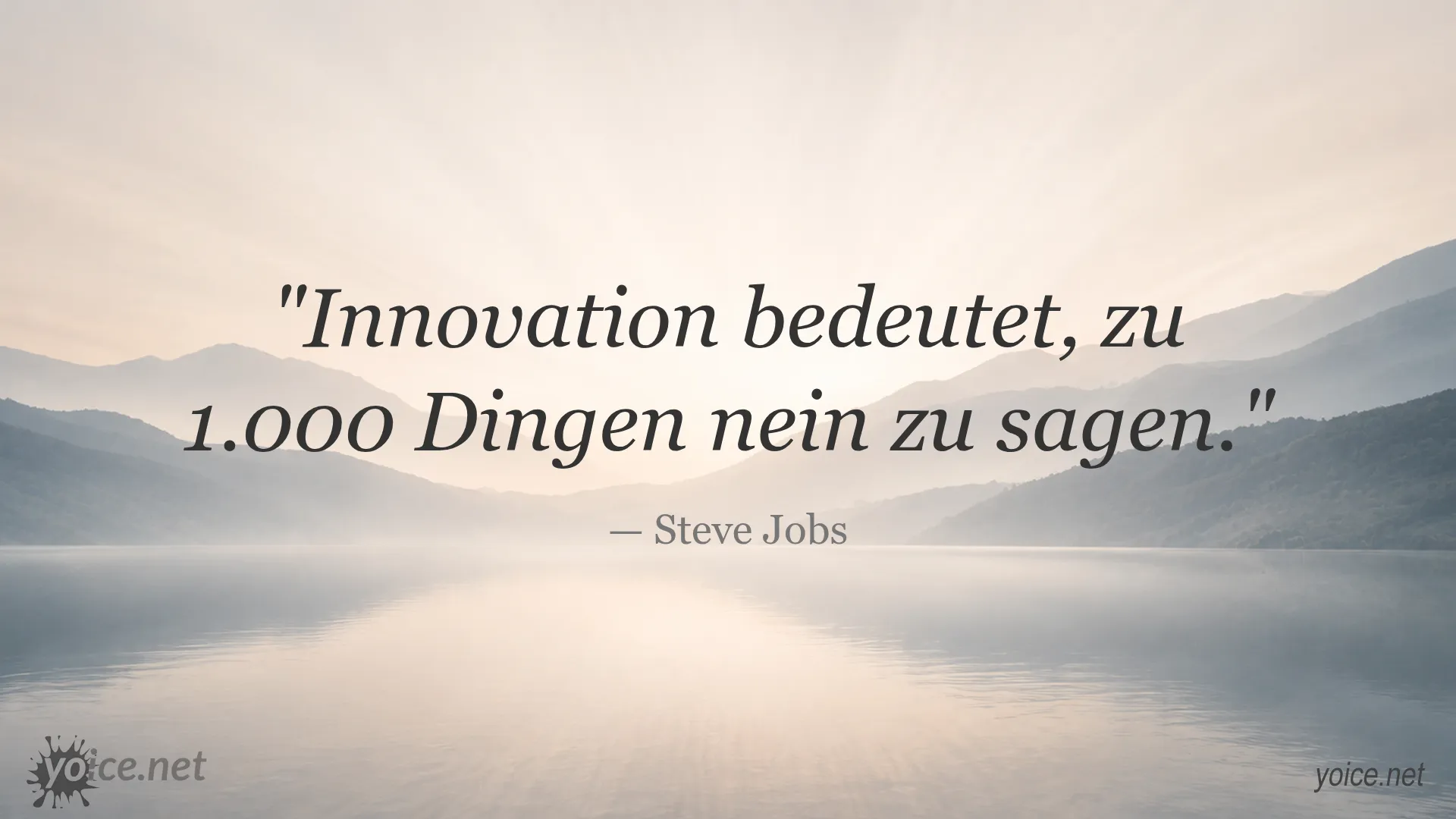 Zitat von Steve Jobs über Innovation und Fokus