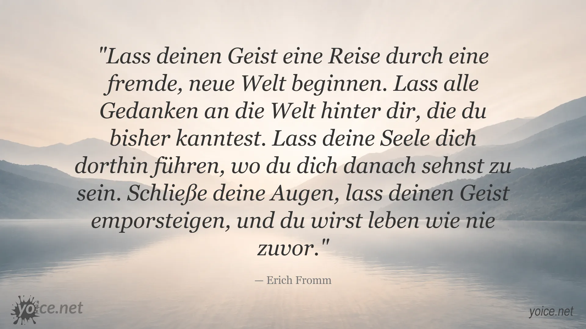 Inspirierendes Zitat von Erich Fromm über den Aufbruch in eine neue Welt