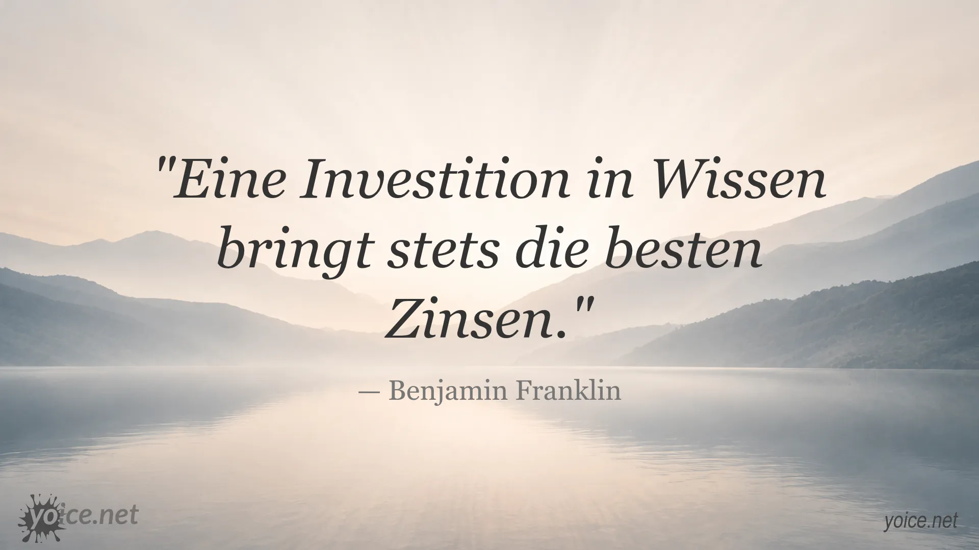 Zitat von Benjamin Franklin über die Investition in Wissen