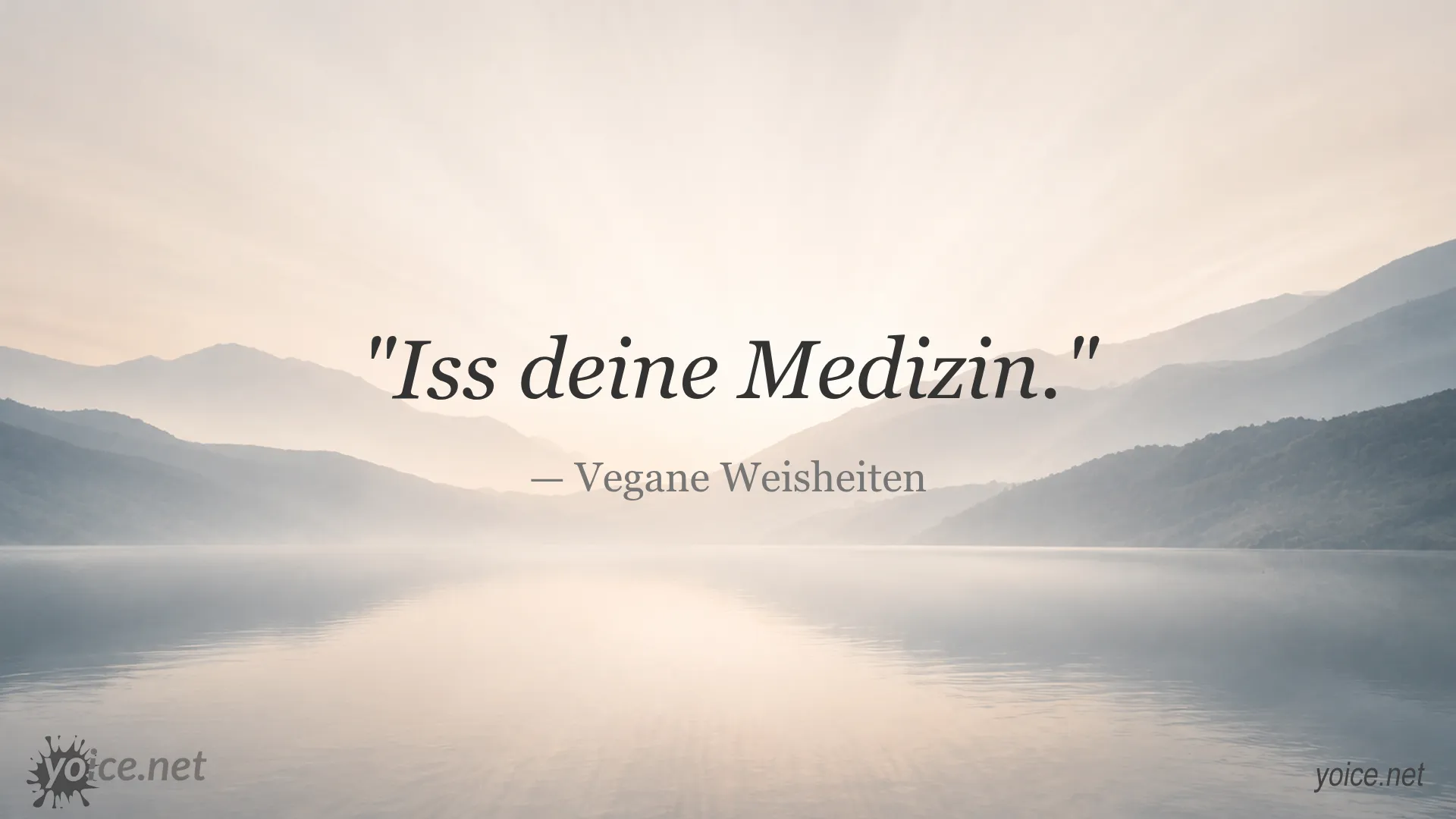 Bild mit dem Zitat 'Iss deine Medizin.' von Vegane Weisheiten
