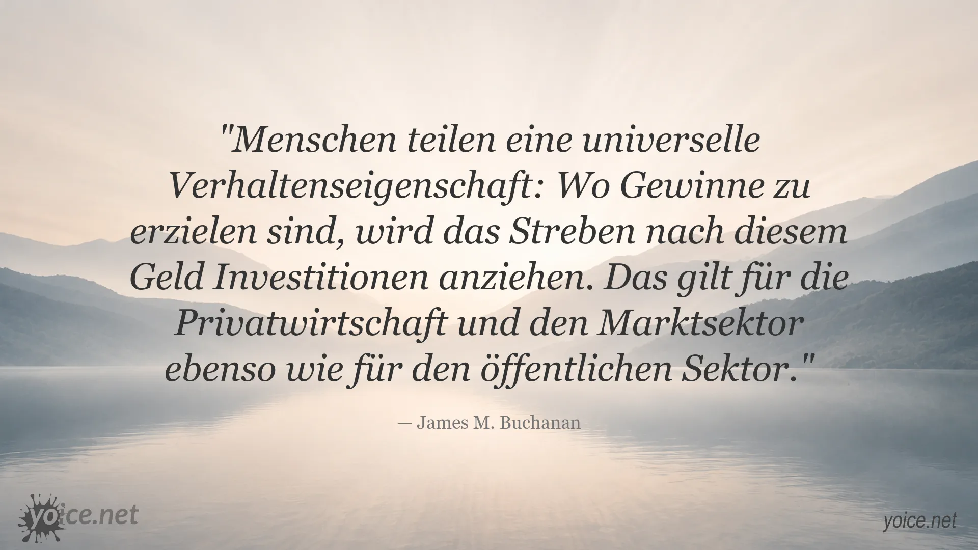 Zitat von James M. Buchanan über Gewinnorientierung und Investitionen im privaten und öffentlichen Sektor