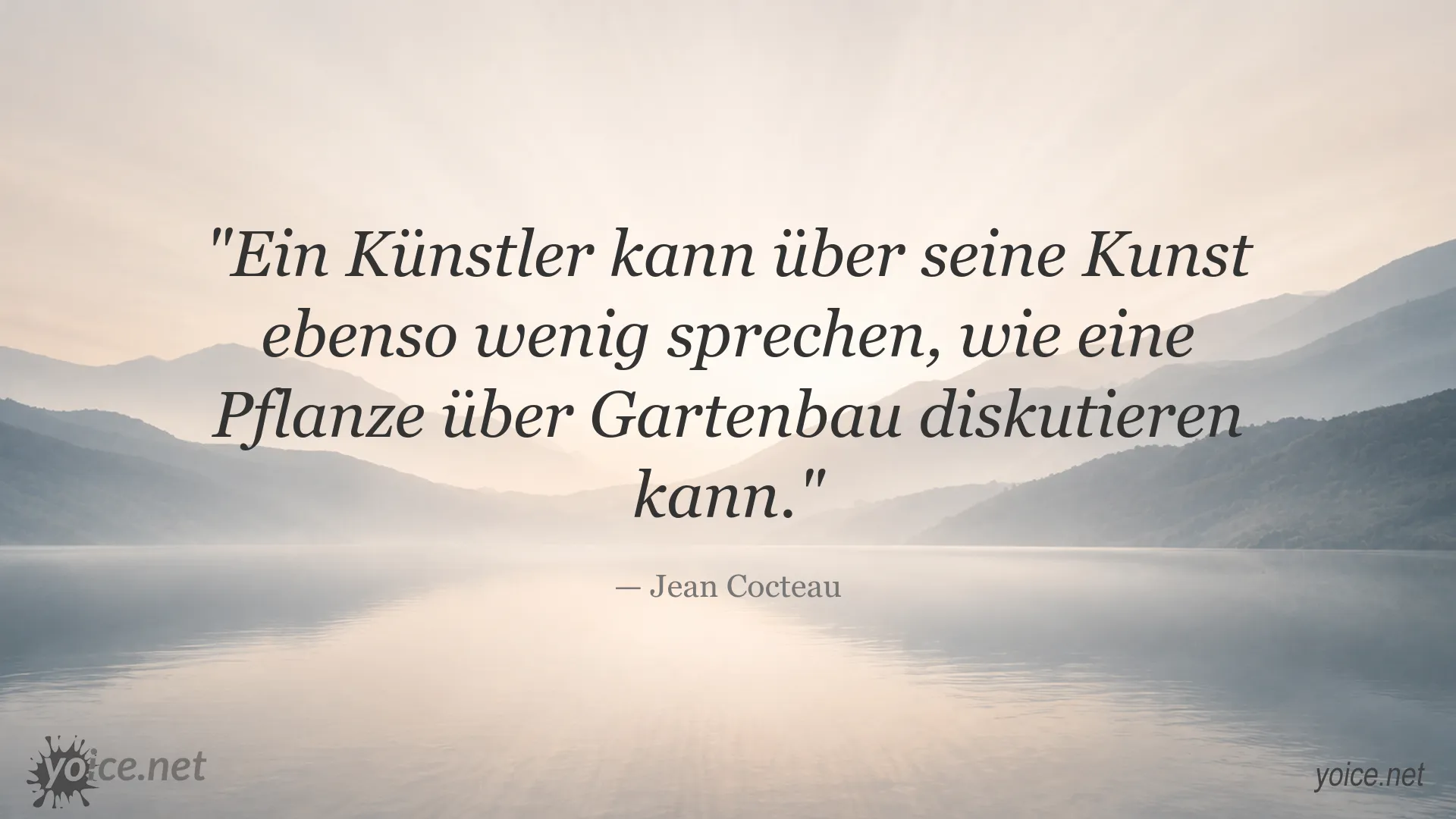 Inspirationsbild zum Zitat von Jean Cocteau über Künstler und ihre Kunst
