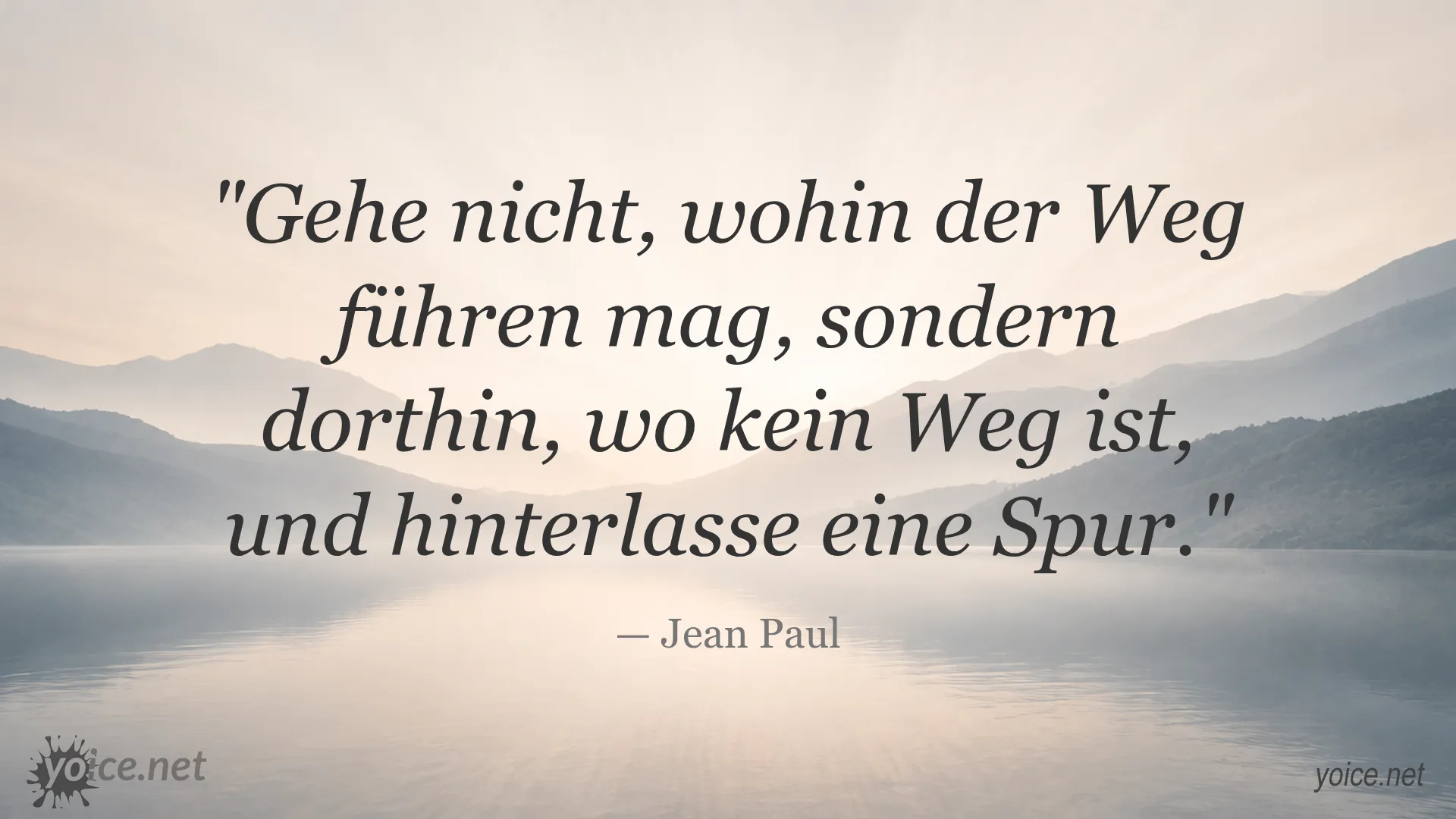 Inspirierendes Zitat von Jean Paul über das Gehen des eigenen Weges
