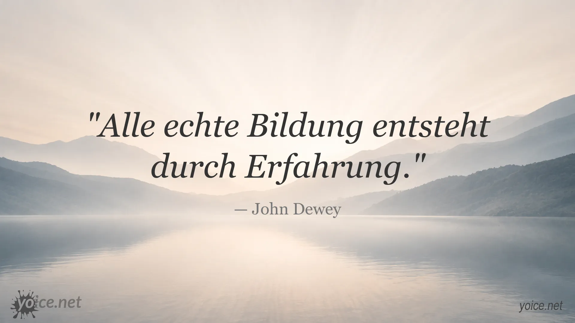 Zitatgrafik von John Dewey über Bildung und Erfahrung
