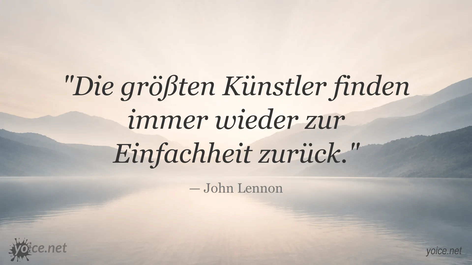 Inspirierendes John-Lennon-Zitat über Kunst und Einfachheit