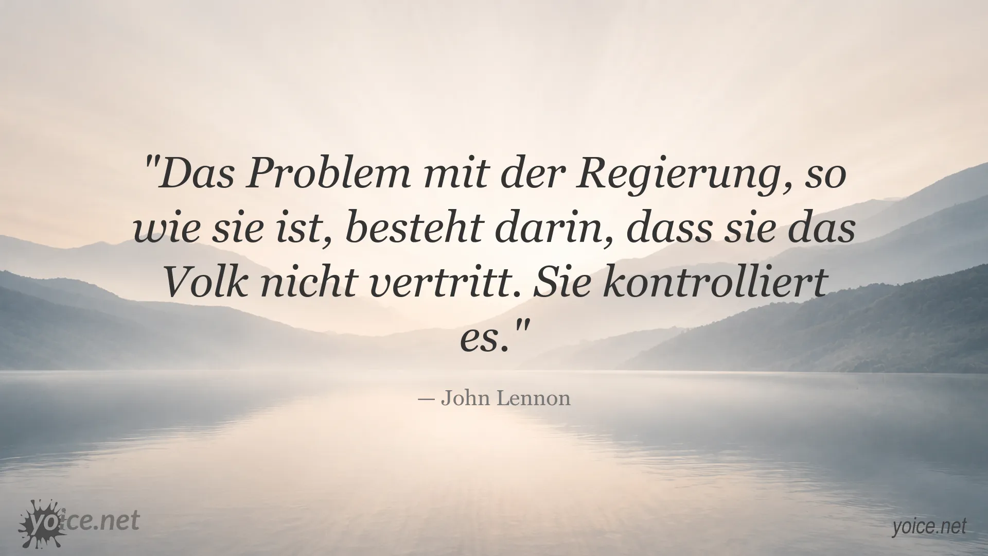 Zitatgrafik von John Lennon über die Beziehung zwischen Regierung und Volk