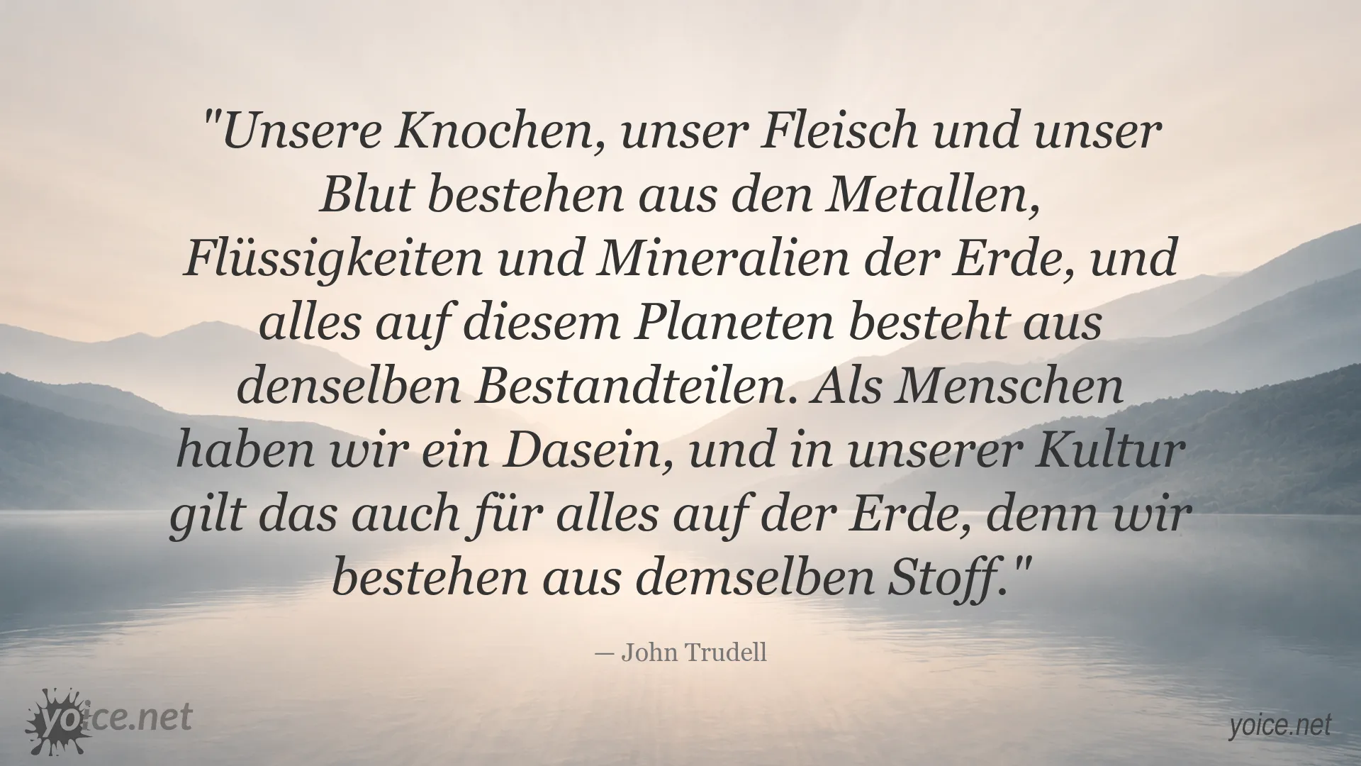 John Trudell über die tiefe Verbundenheit des Menschen mit der Erde