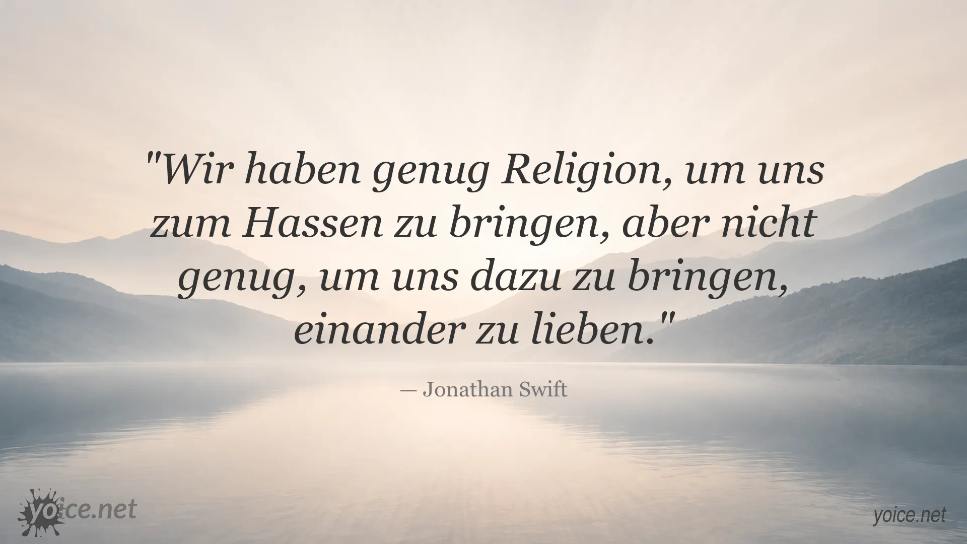 Zitat von Jonathan Swift über Religion und Liebe