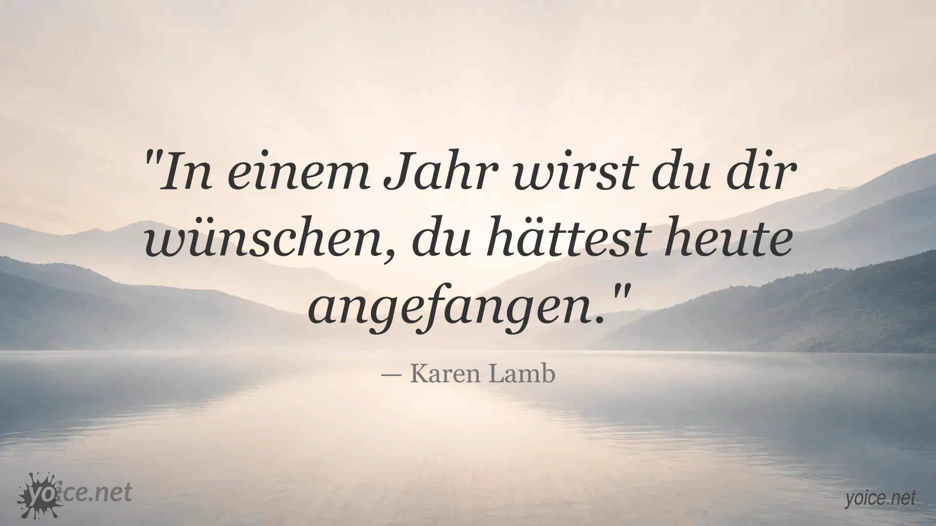 Inspirierendes Zitat von Karen Lamb über den Beginn und zukünftige Dankbarkeit