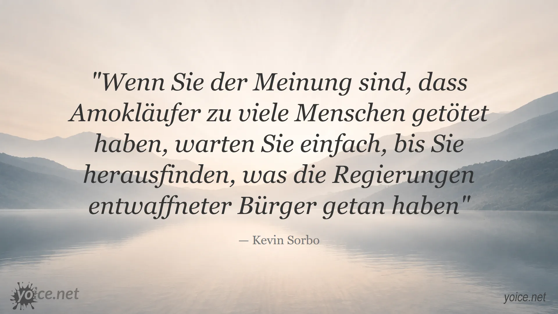 Zitat von Kevin Sorbo über Amokläufer und Regierungshandeln zur Entwaffnung von Bürgern
