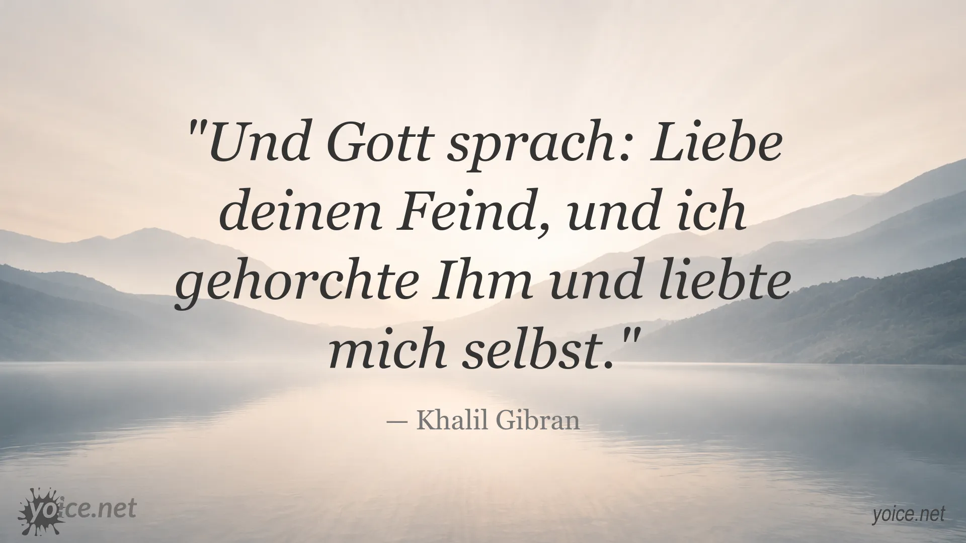 Zitatgrafik von Khalil Gibran über Selbstliebe und Vergebung
