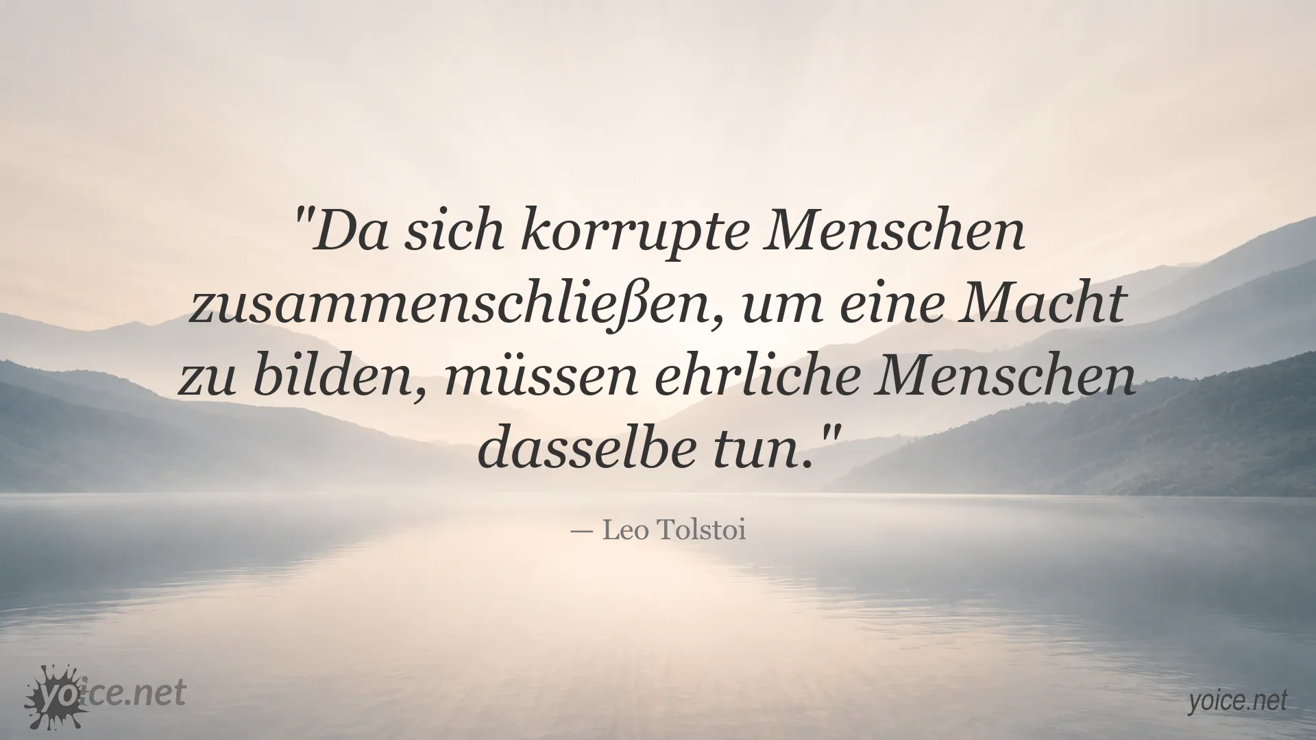 Zitatgrafik von Leo Tolstoi über Ehrlichkeit und gemeinsames Handeln