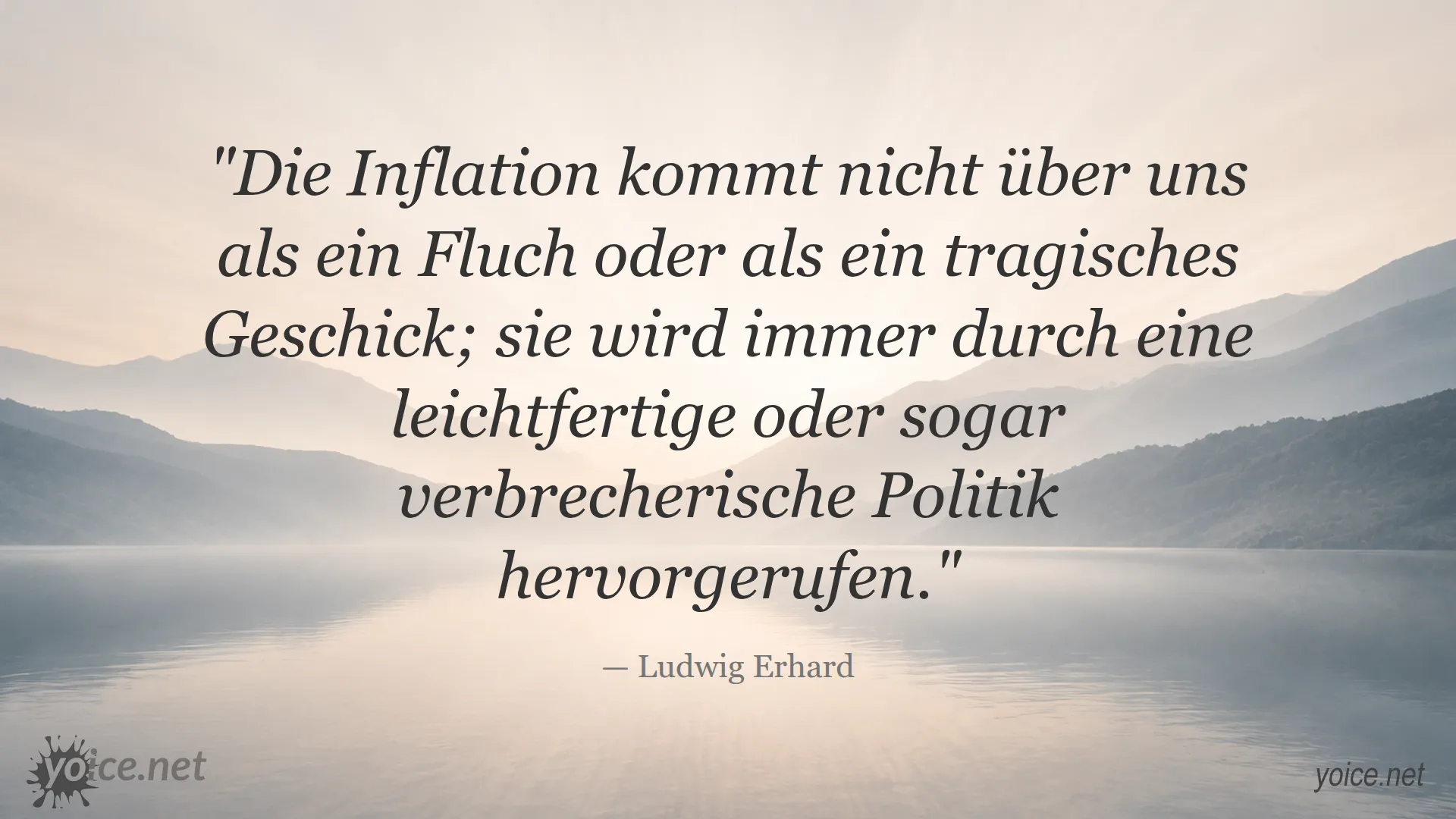 Zitat von Ludwig Erhard über Inflation und ihre Ursachen in der Wirtschaftspolitik