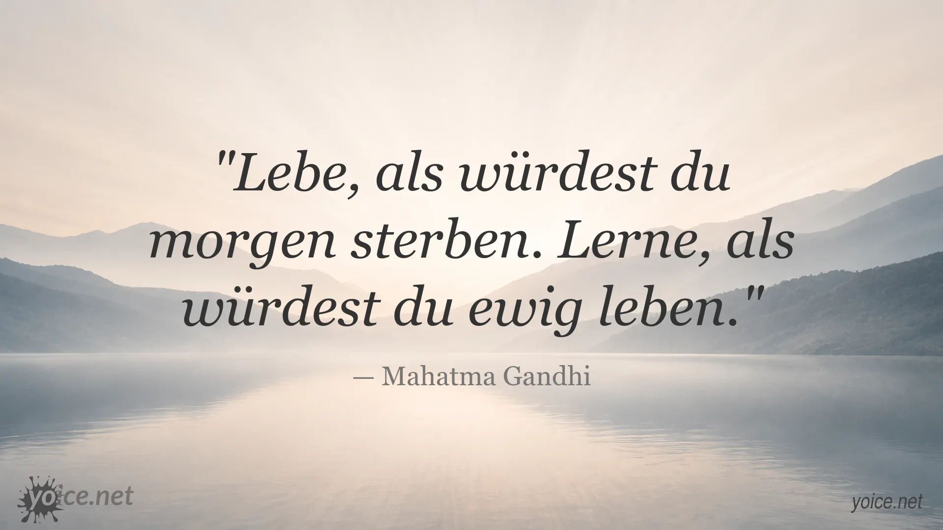 Inspirierendes Zitat von Mahatma Gandhi über Leben und Lernen