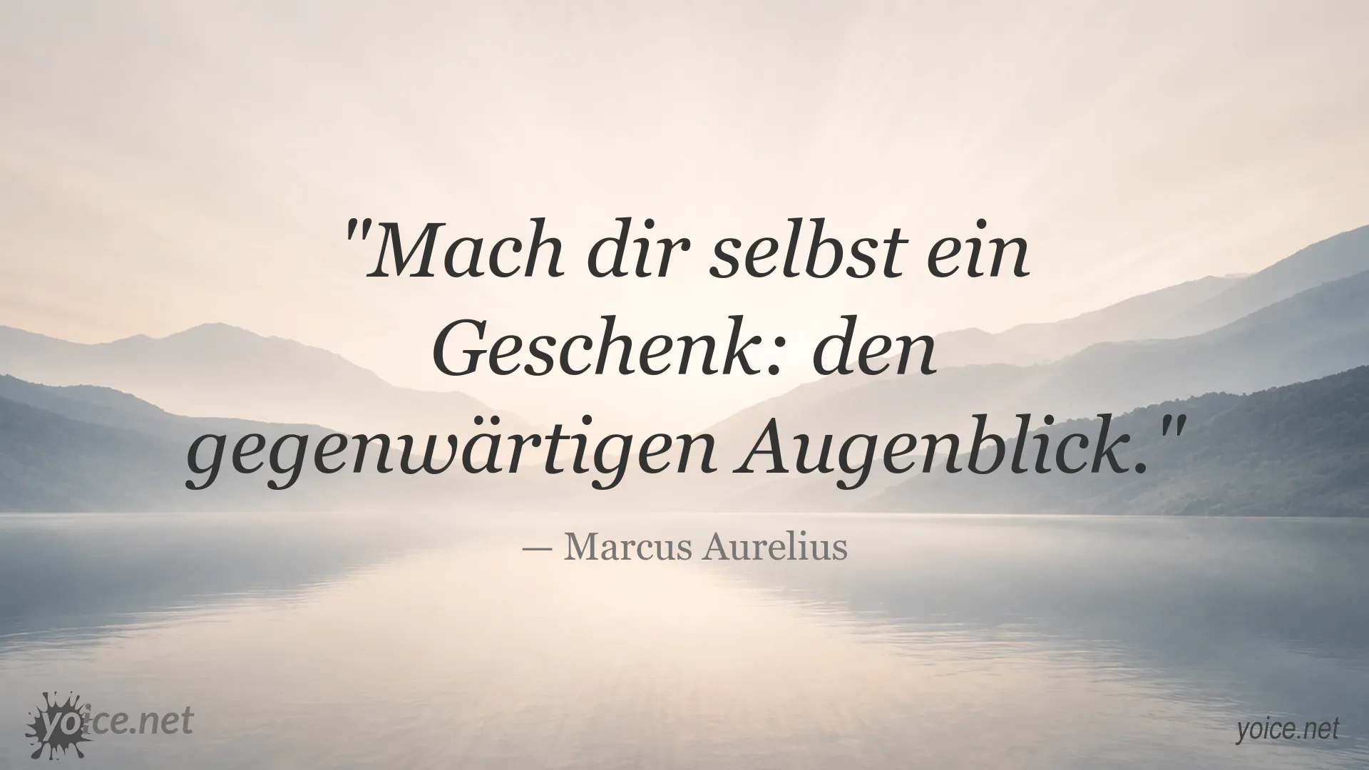 Inspirierendes Zitat von Marcus Aurelius über den gegenwärtigen Augenblick