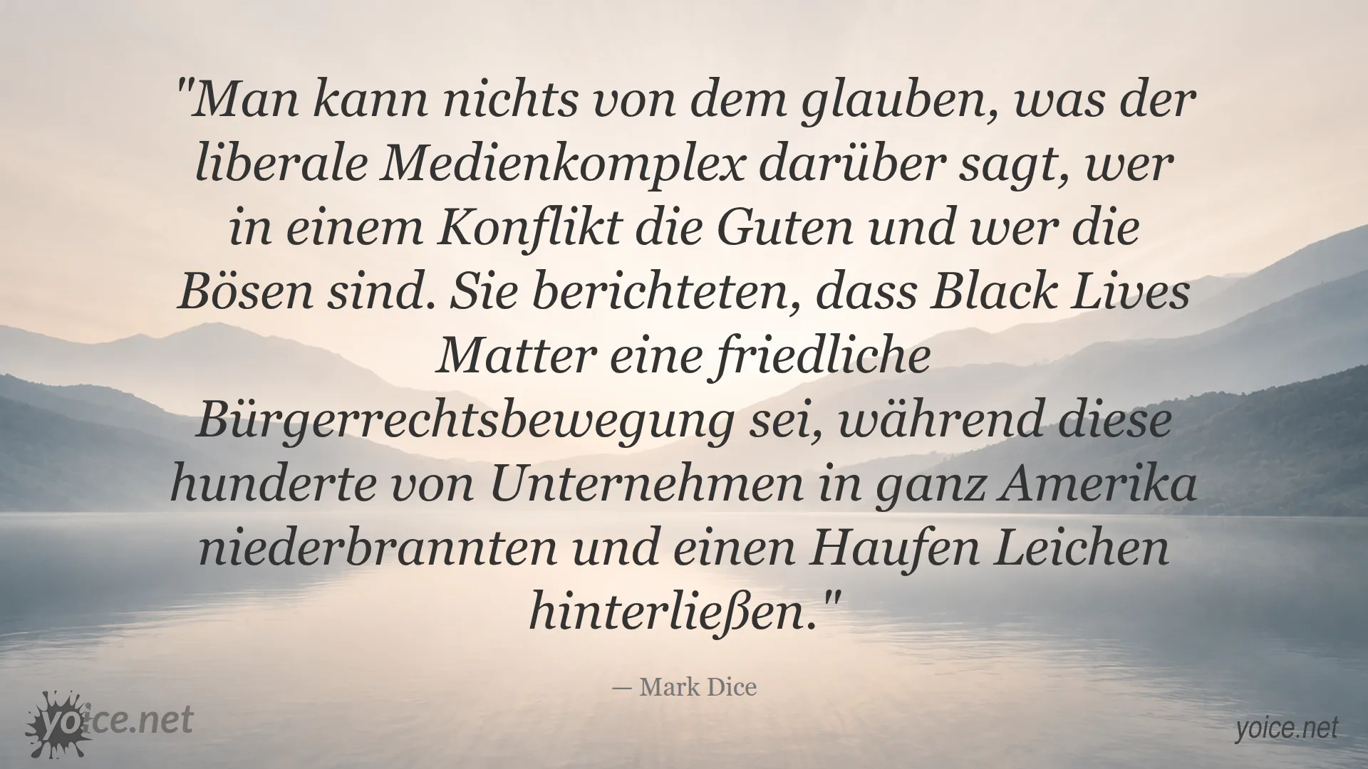 Zitat von Mark Dice über den liberalen Medienkomplex und Black Lives Matter