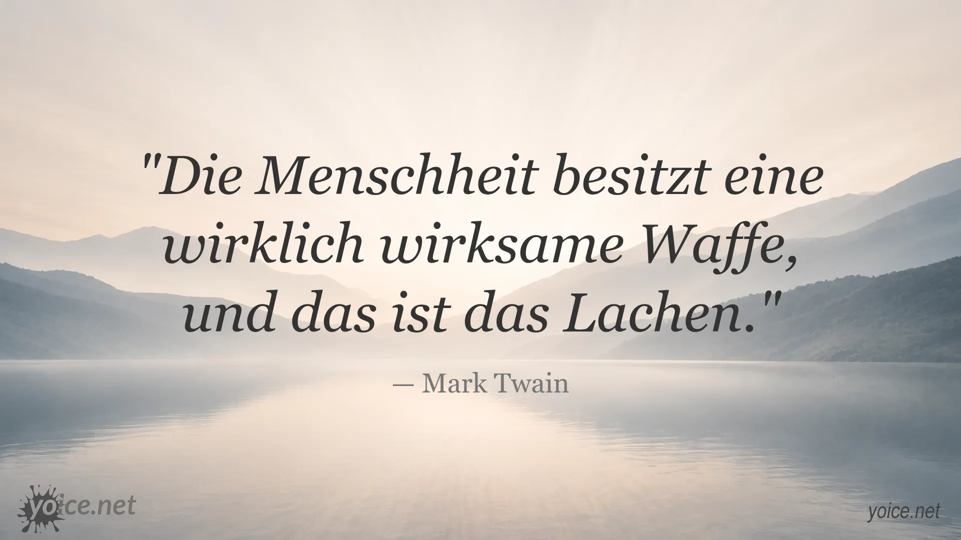 Zitatgrafik von Mark Twain über die Kraft des Lachens
