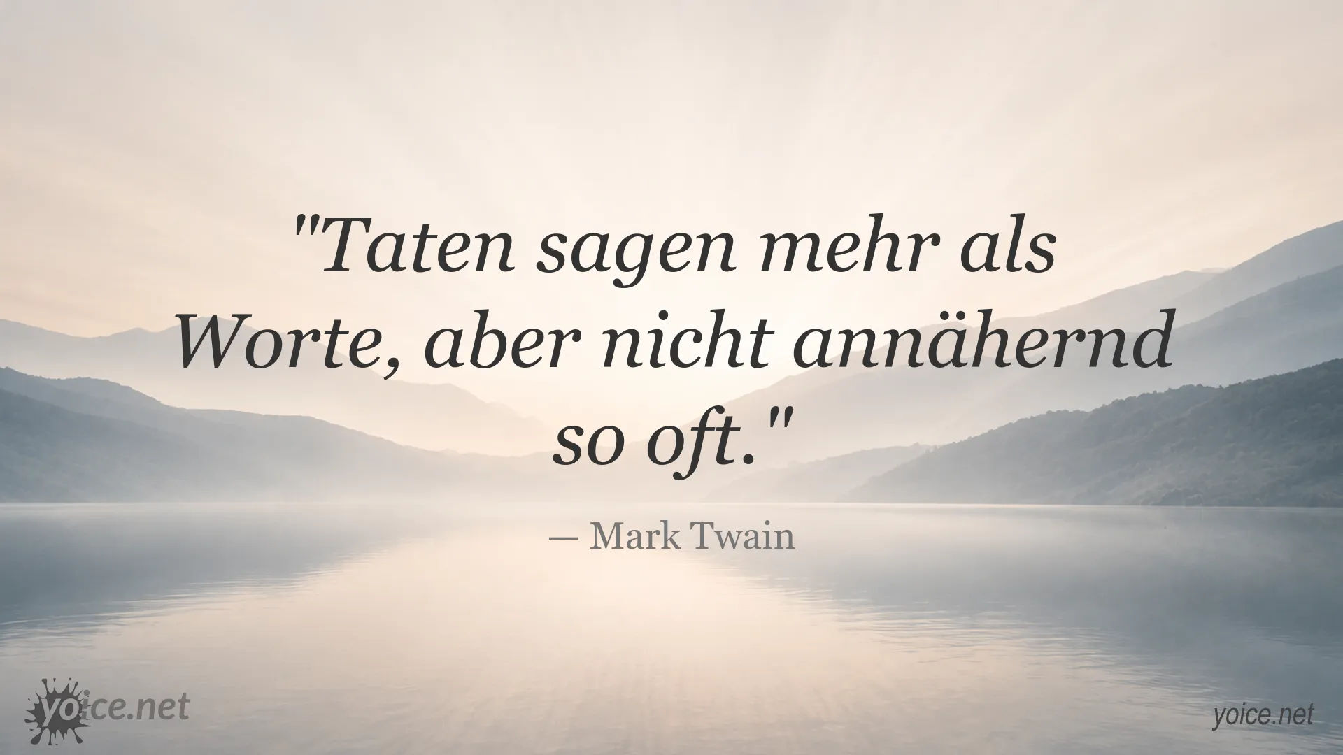 Inspirierendes Zitat von Mark Twain über die Bedeutung von Handlungen